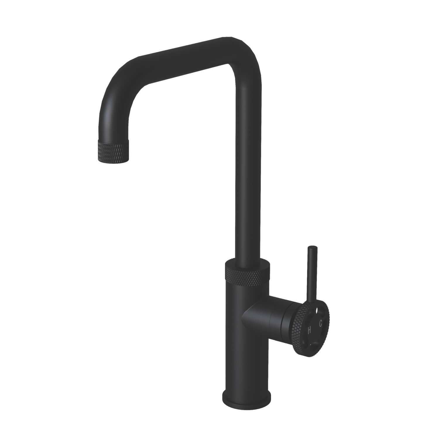 ETAL Caprise Industrial Style Kitchen Mixer Tap Matt Black (828FJ)