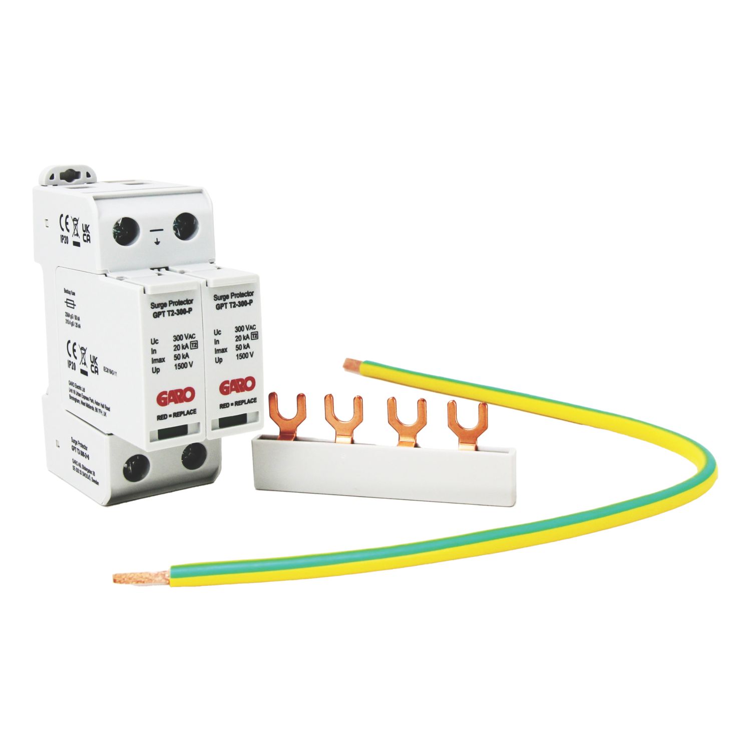 Garo G-GPT-2 2P+E Type 2 Surge Protector Kit 40kA (828RM)