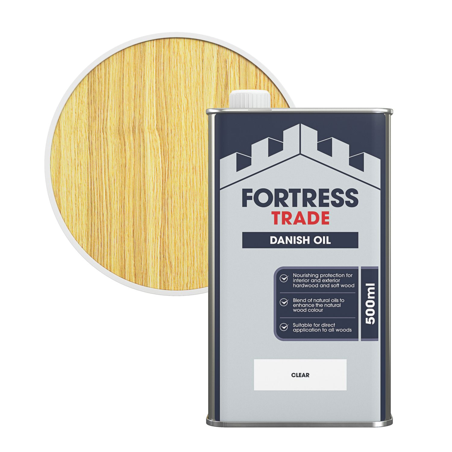 Fortress Trade 500ml Natural Wood Danish Oil (829KG)