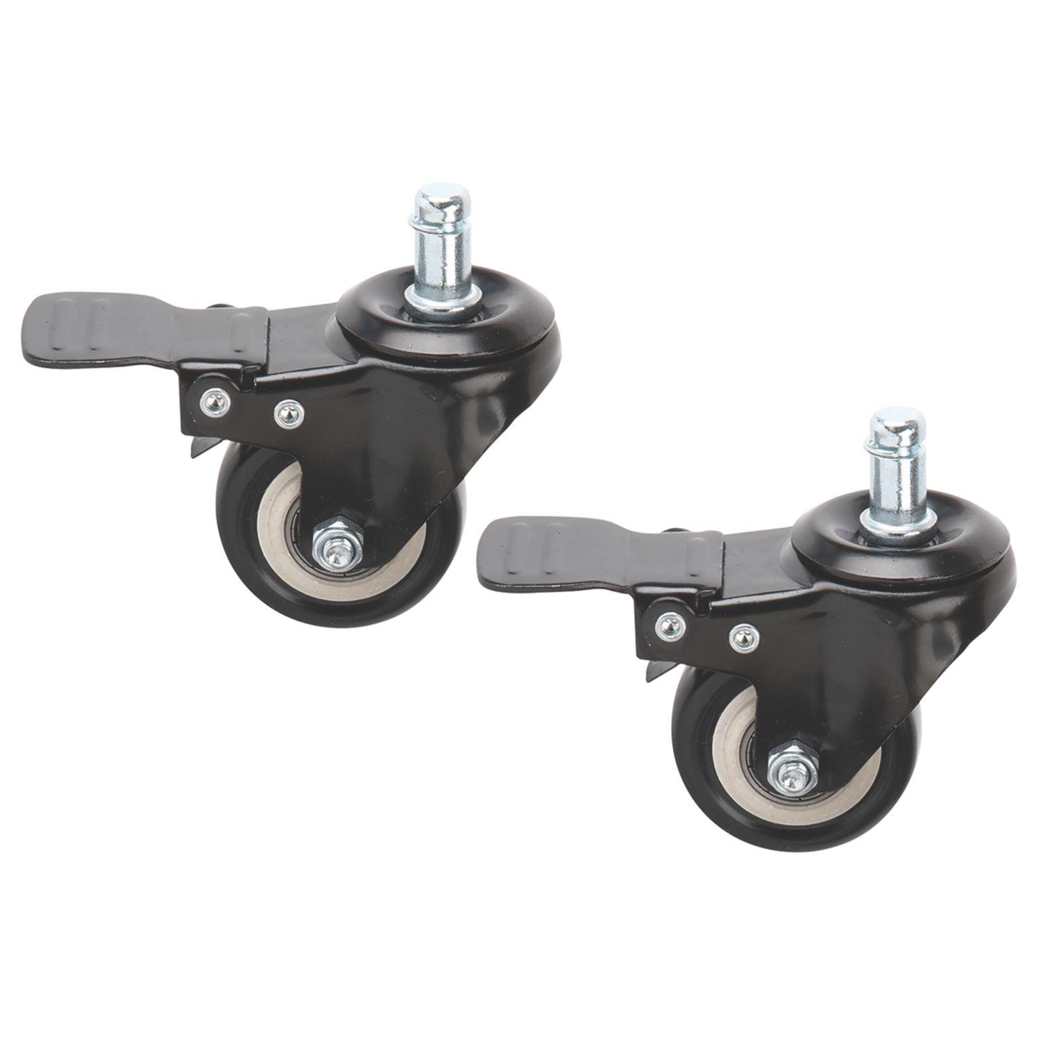 EasyExpand Swivel Castors 50mm Black 2 Pack (829YU)
