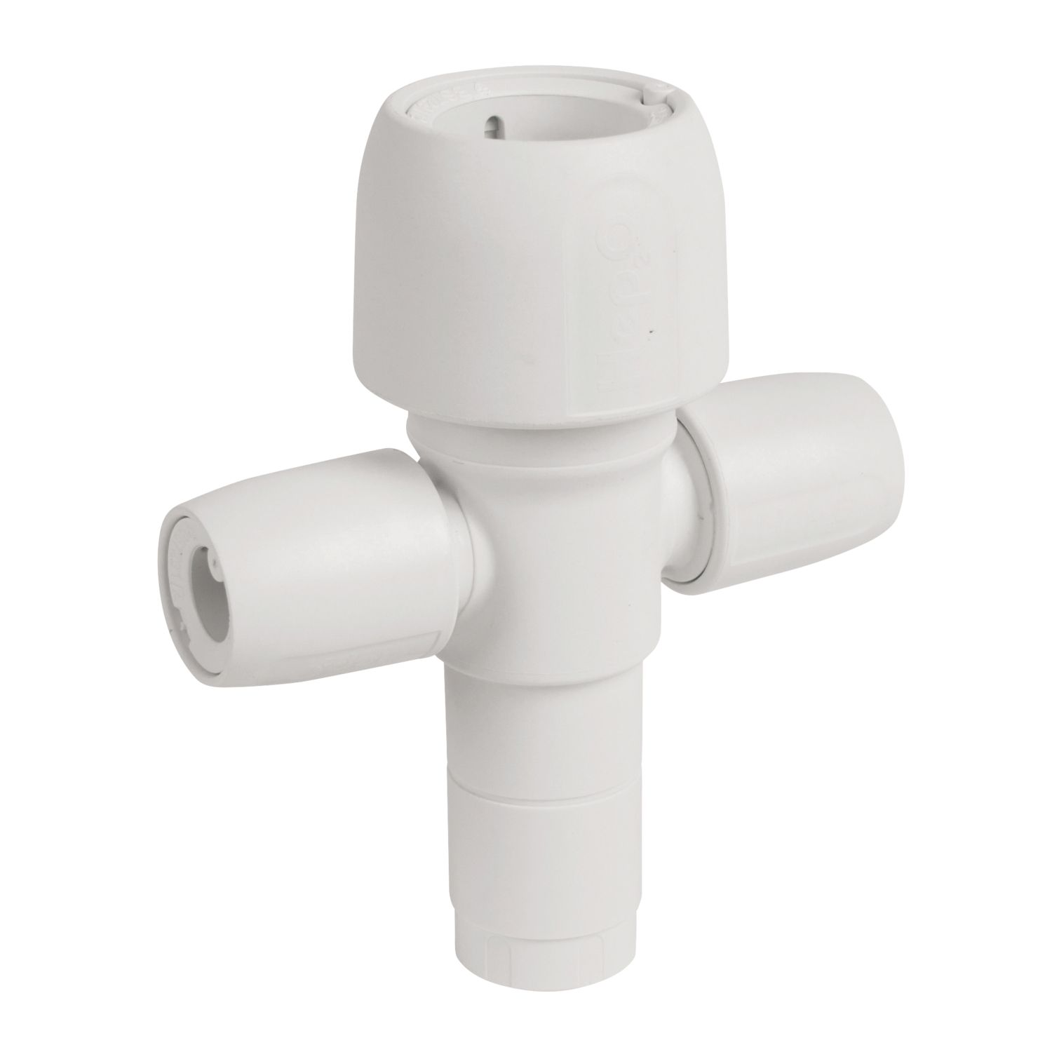 Hep2O Plastic Push-Fit Reducing 2 Port Closed Spigot Manifold 22mm x 10mm (8303F)