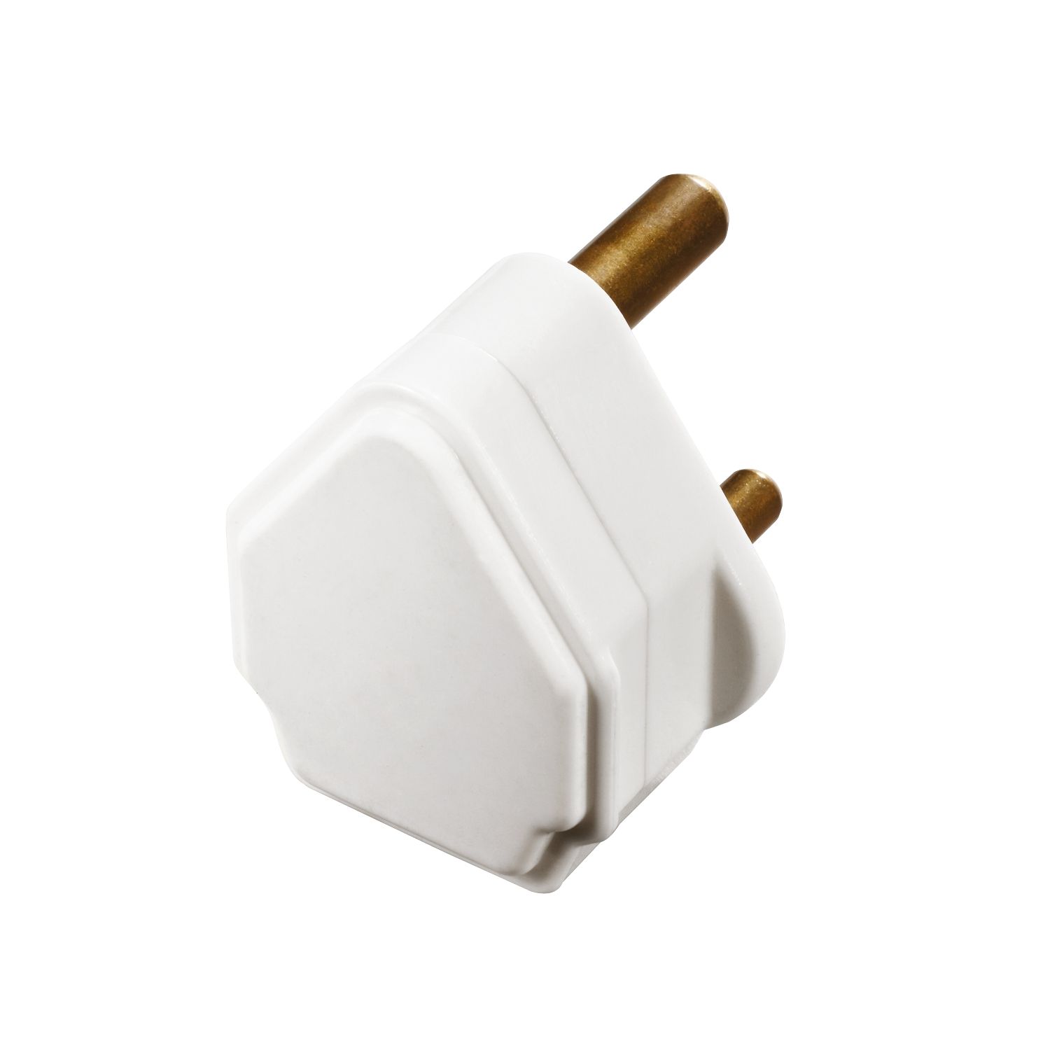 British General 5A Unfused Round Pin Plug White (83089)