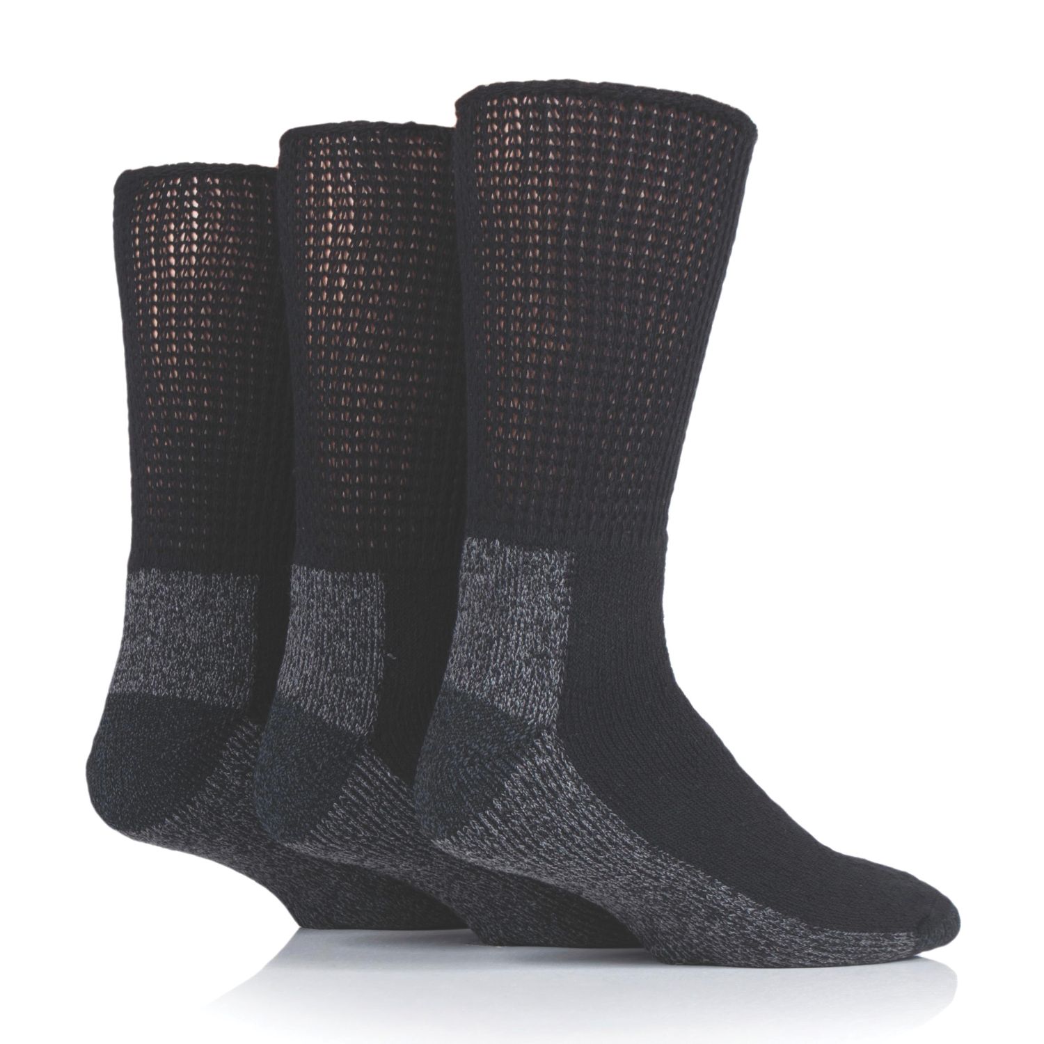 SockShop IOMI Footnurse Diabetic Socks Black 4-8 3 Pack (830AV)
