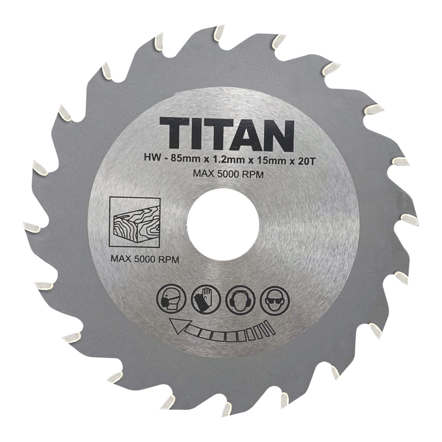 Titan Wood Circular Saw Blade 85mm x 15mm 20T (830PT)