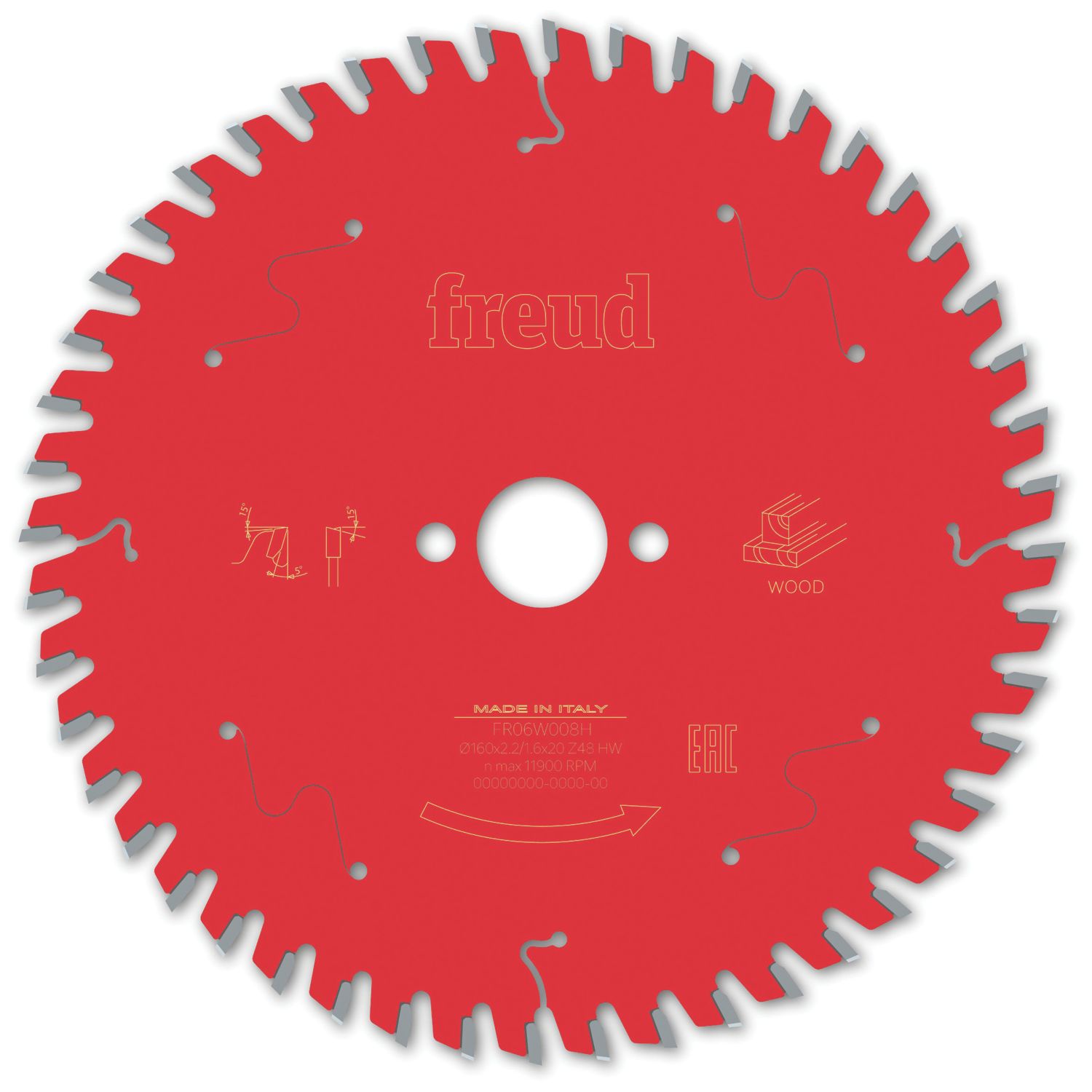 Freud Wood Circular Saw Blade 160mm x 20mm 48T (830VV)