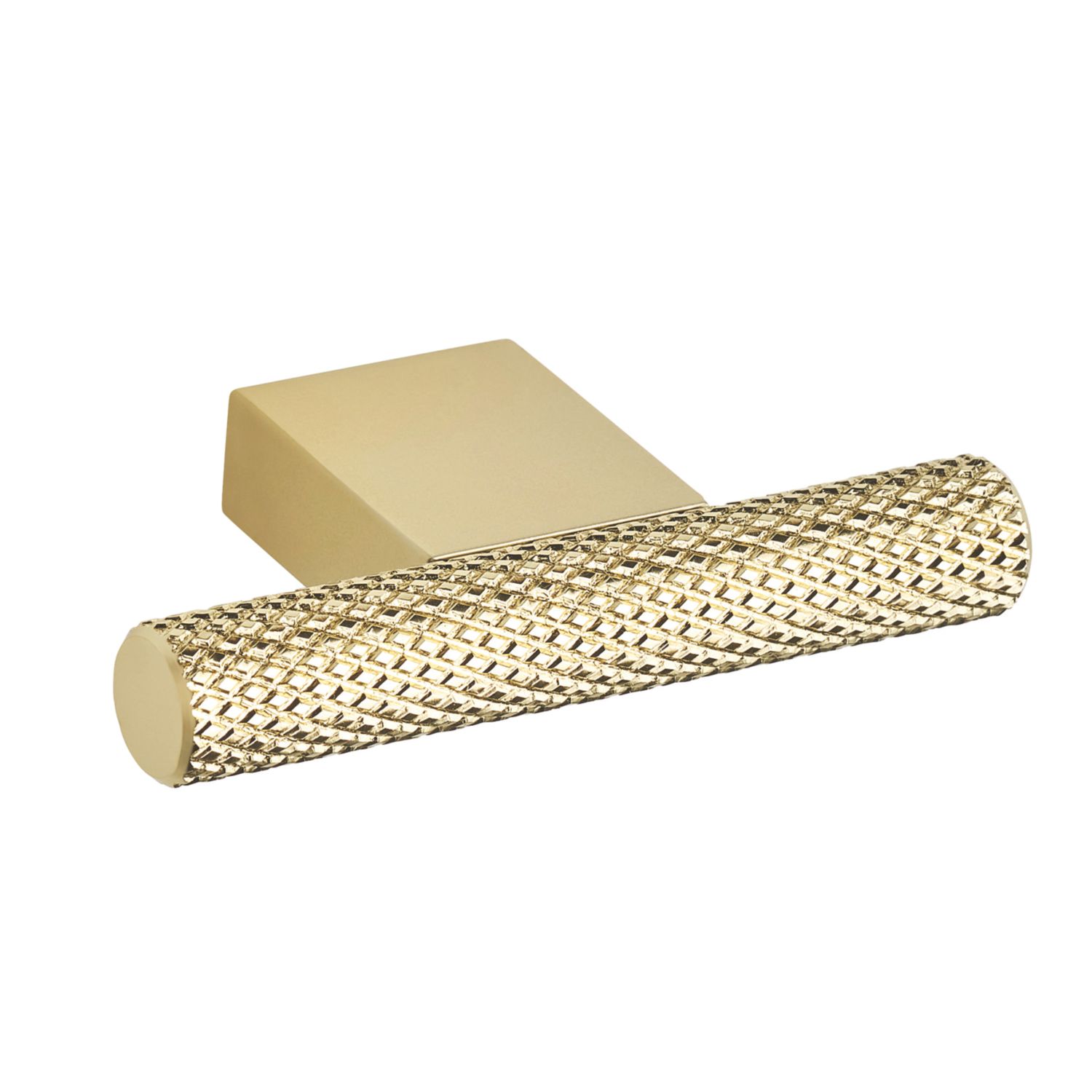 Elite Knobs & Handles Kensington Knurled T-Knob Brushed Brass 60mm (831KK)