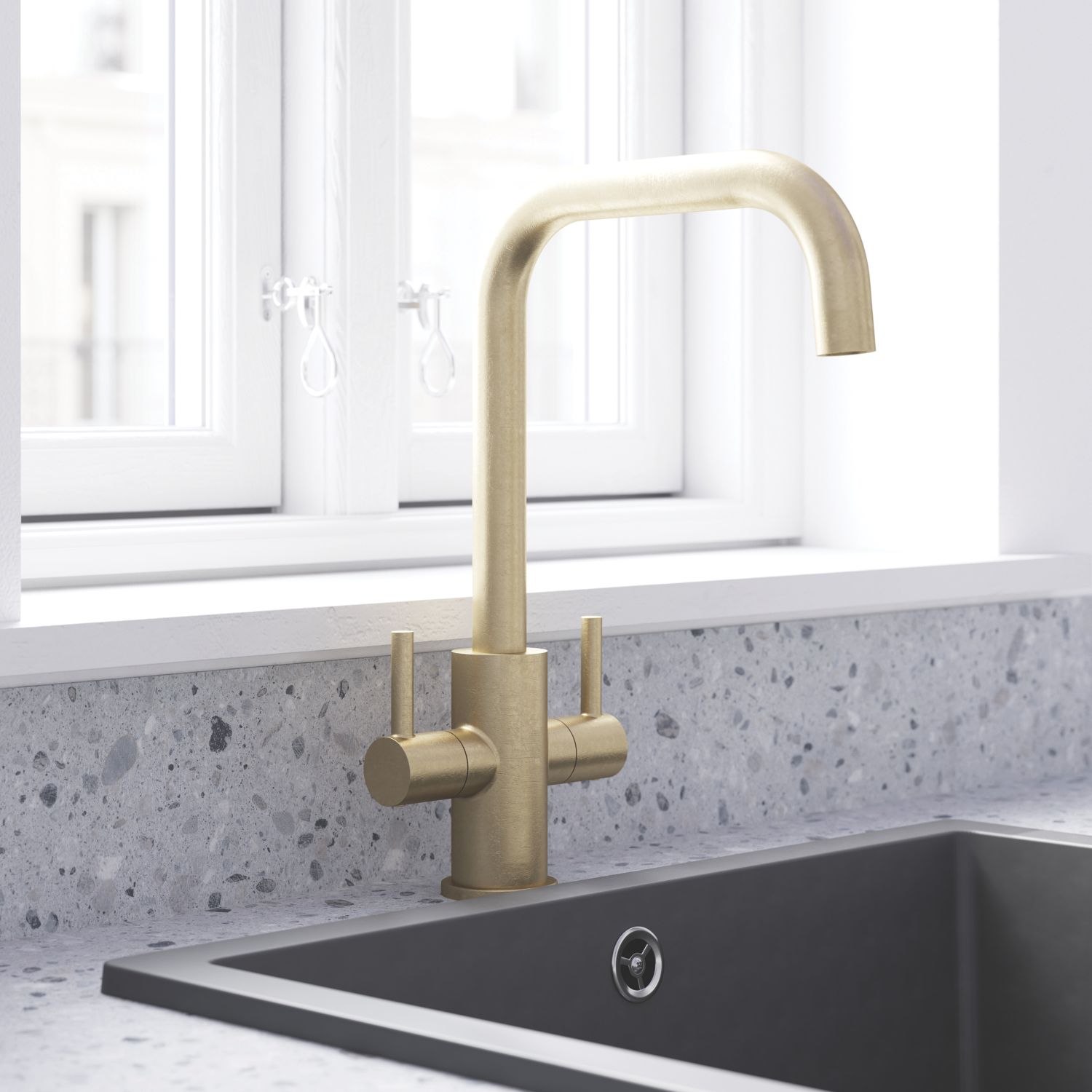 Swirl Divine Tap Brushed Brass (833FR)