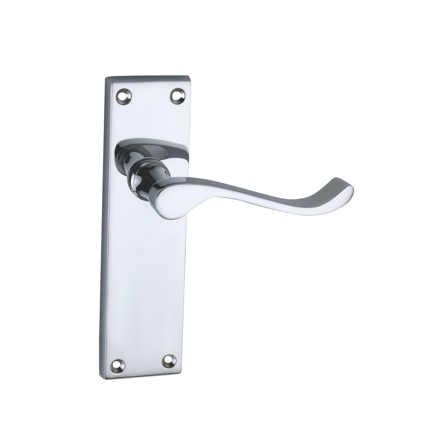 Smith & Locke Fire Rated Latch Door Handles Pair Polished Chrome (8346P)