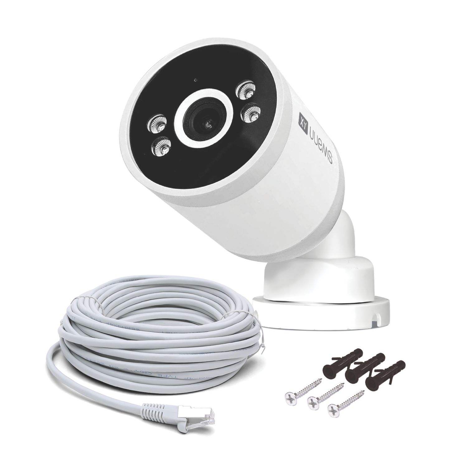 Swann SWNHD-ADVANCXB-GL White Wired 4K Indoor & Outdoor Bullet Add-On NVR Camera (834CE)