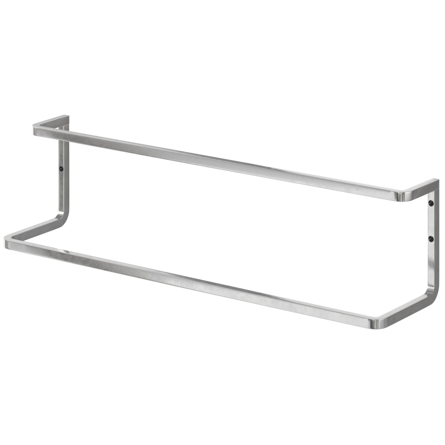 Elland Double Towel Rail Brushed Steel 600mm x 136mm x 136mm (834PE)