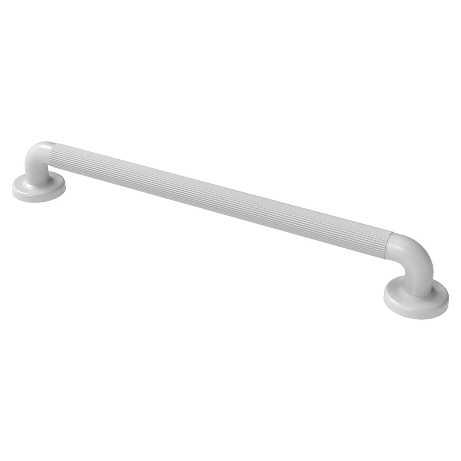 Nymas NymaPRO Straight Household Plastic Fluted Grab Rail White 600mm (836JM)