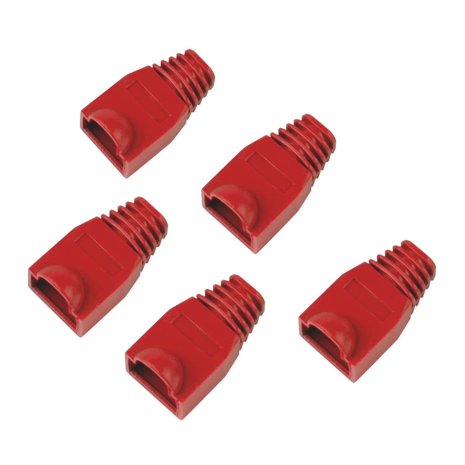 Labgear RJ45 PVC Boots 8mm Red 5 Pack (836KM)