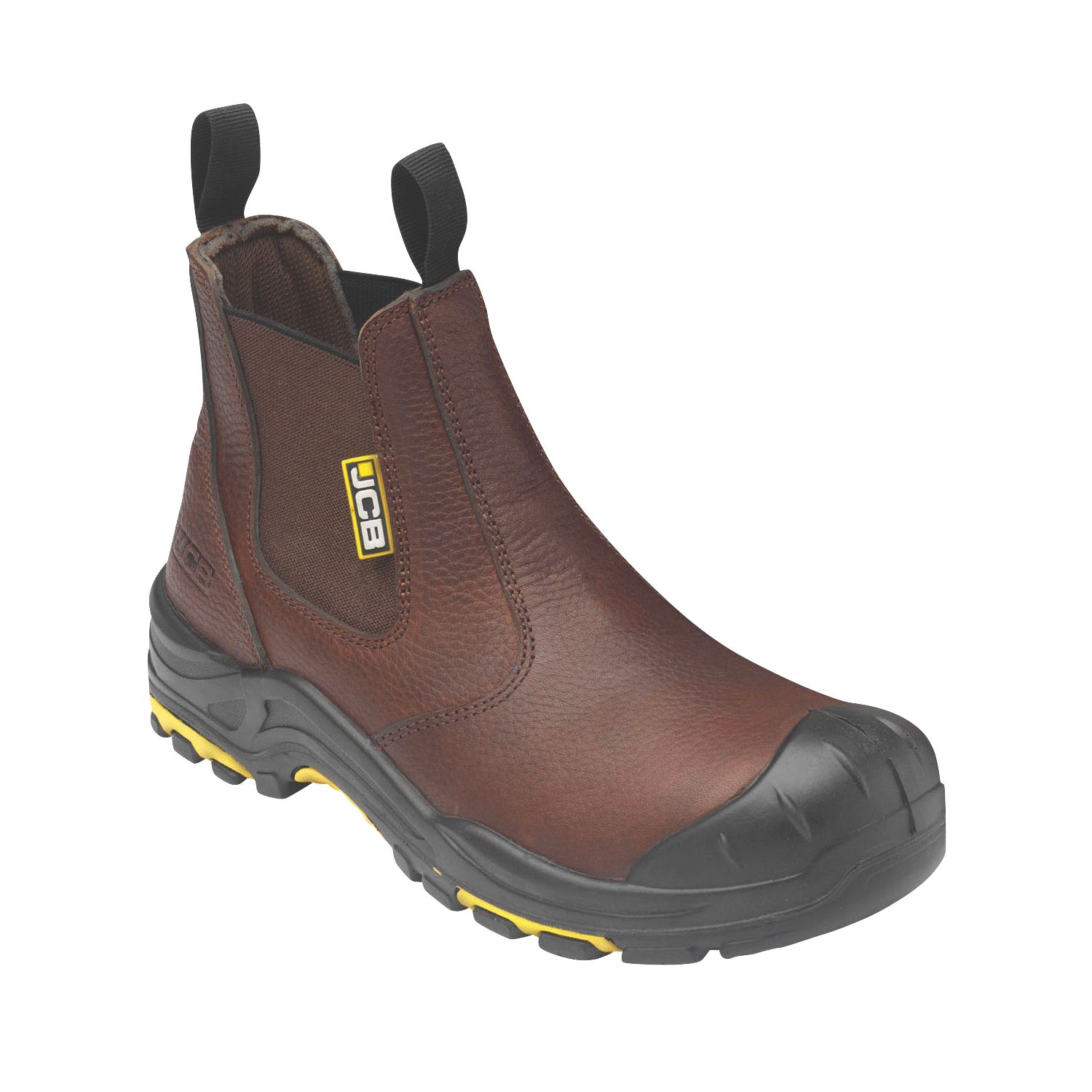 JCB Size 7 Brown Water-Resistant Steel Toe Cap Safety Dealer Boots (836PP)