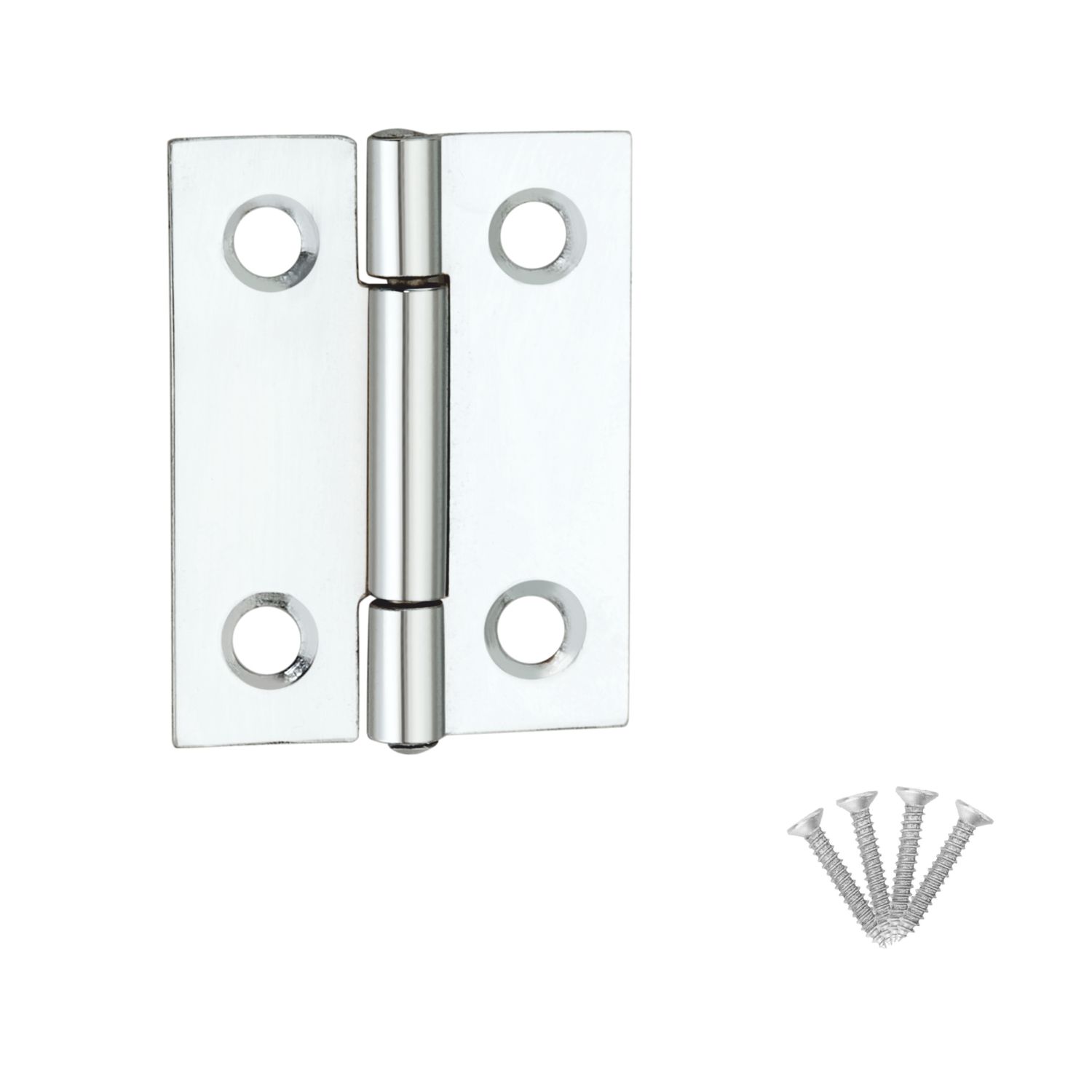 Smith & Locke Polished Chrome Door Hinge 38mm x 30mm 2 Pack (838TE)