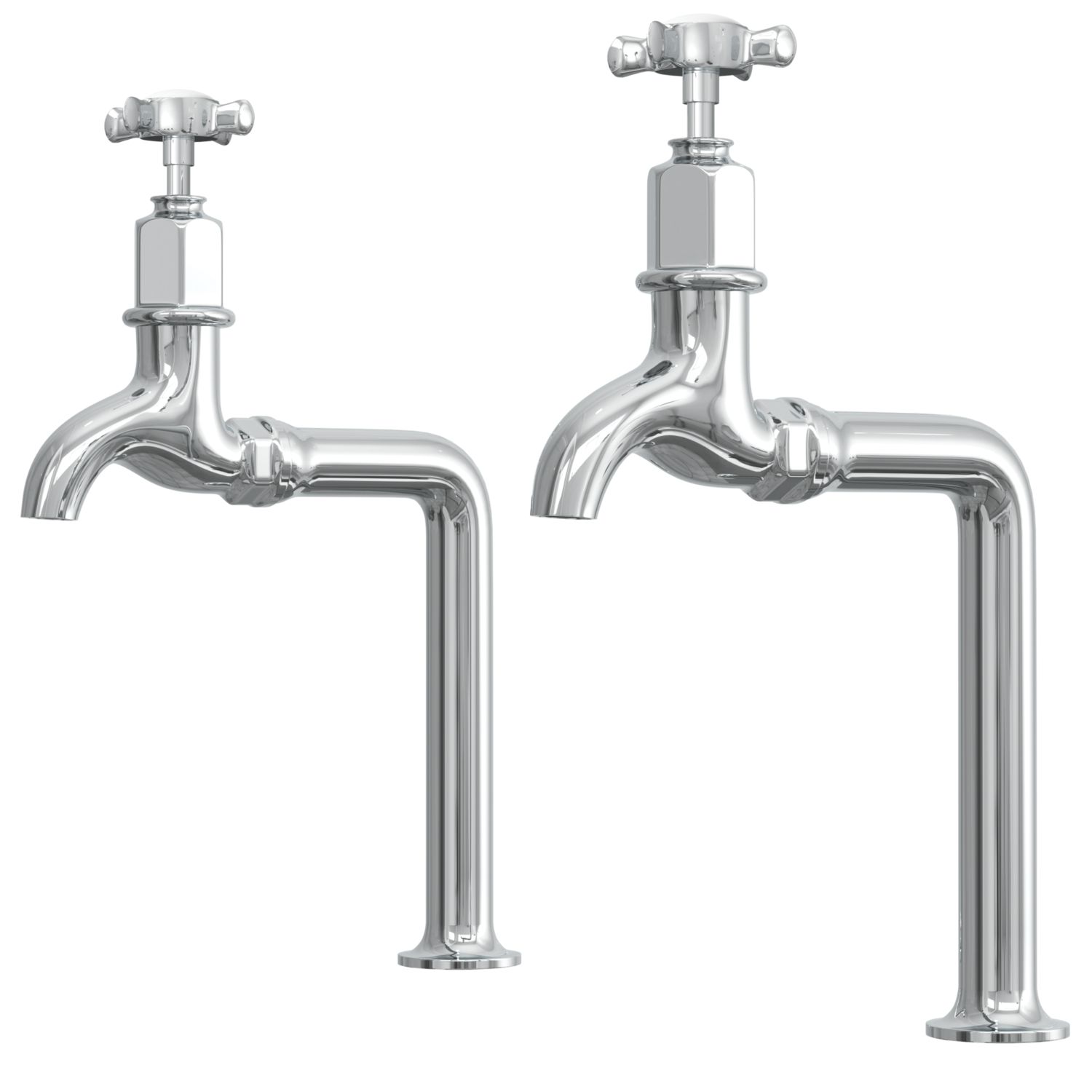 ETAL Alton Bib Cross Head Taps Chrome 1 Pair (839JL)