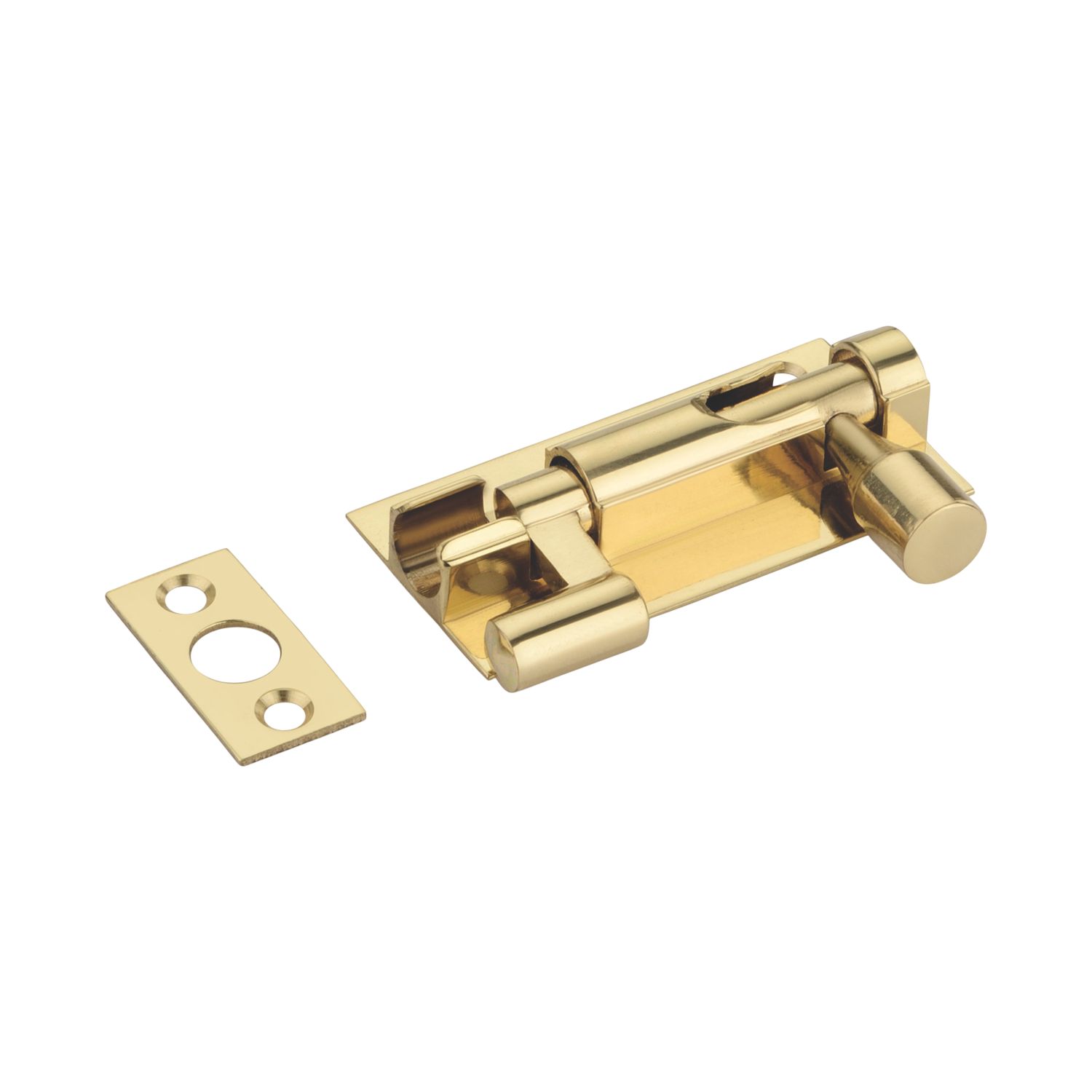 Smith & Locke Necked Door Bolt Brass-Effect 63mm (839PY)