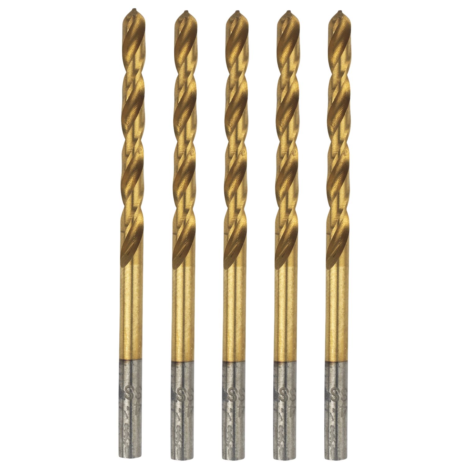 Erbauer Straight Shank Metal Drill Bits 3mm x 61mm 5 Pack (84036)