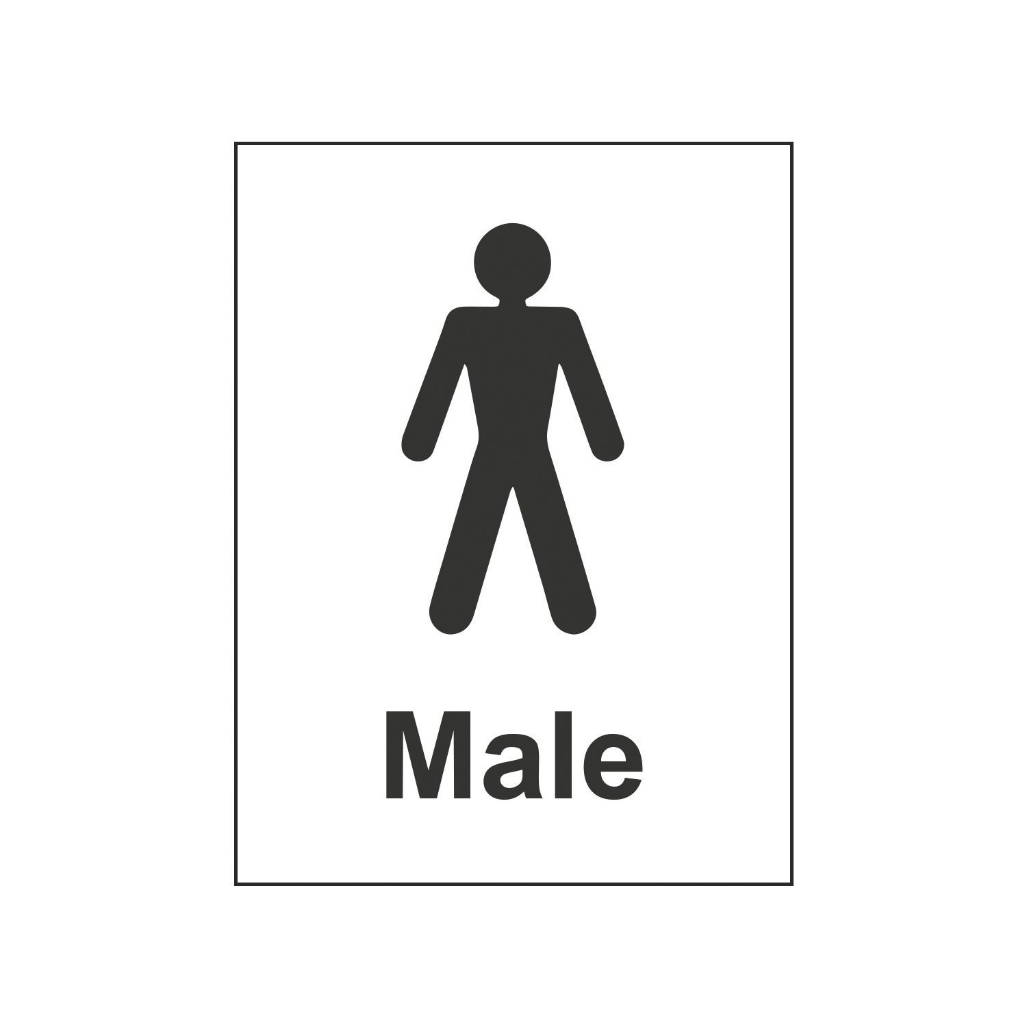 Essentials "Male" Toilet Door Sign 200mm x 150mm (841HL)