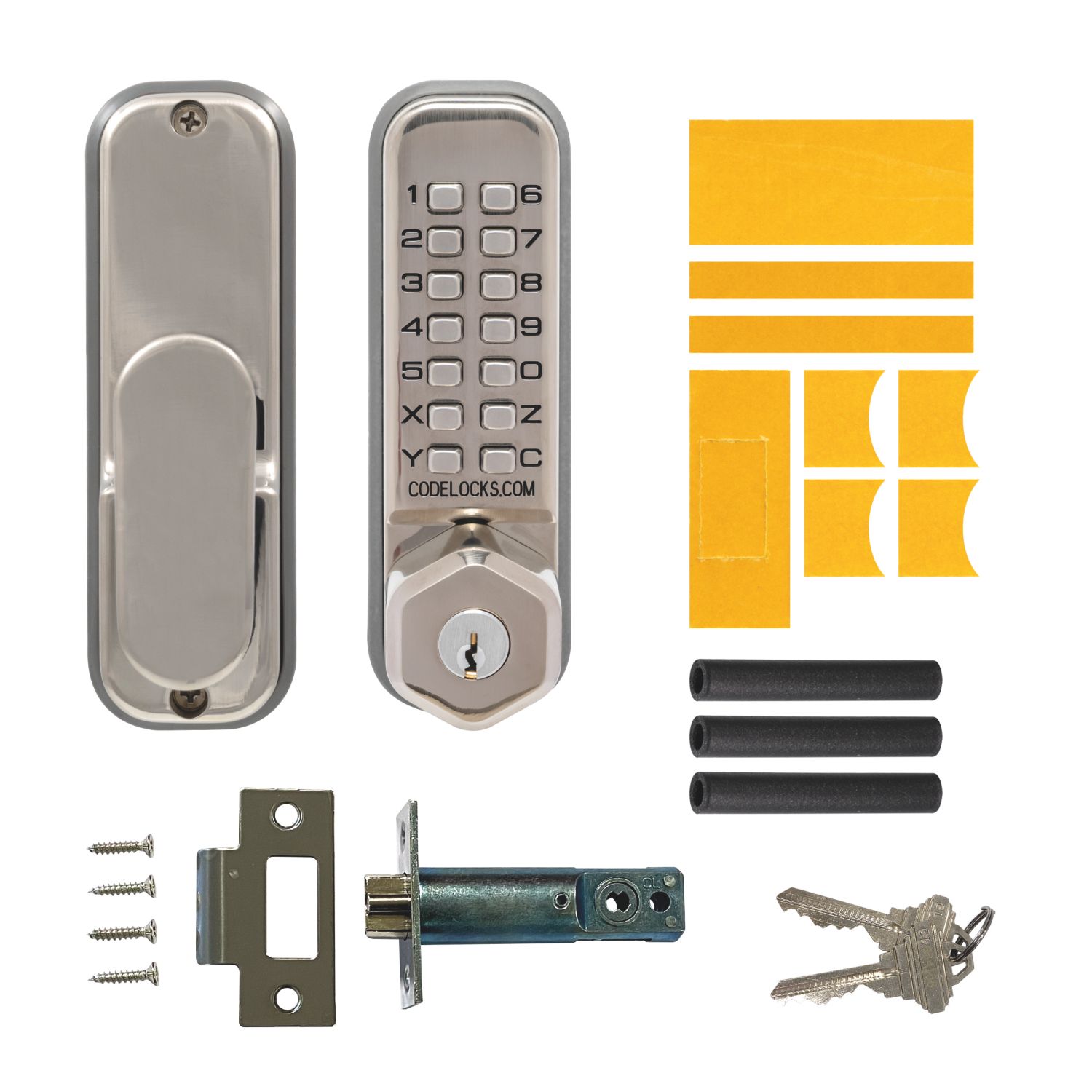 Codelocks Fire Rated Push-Button Lock with Mortice Latch 52mm (842KK)