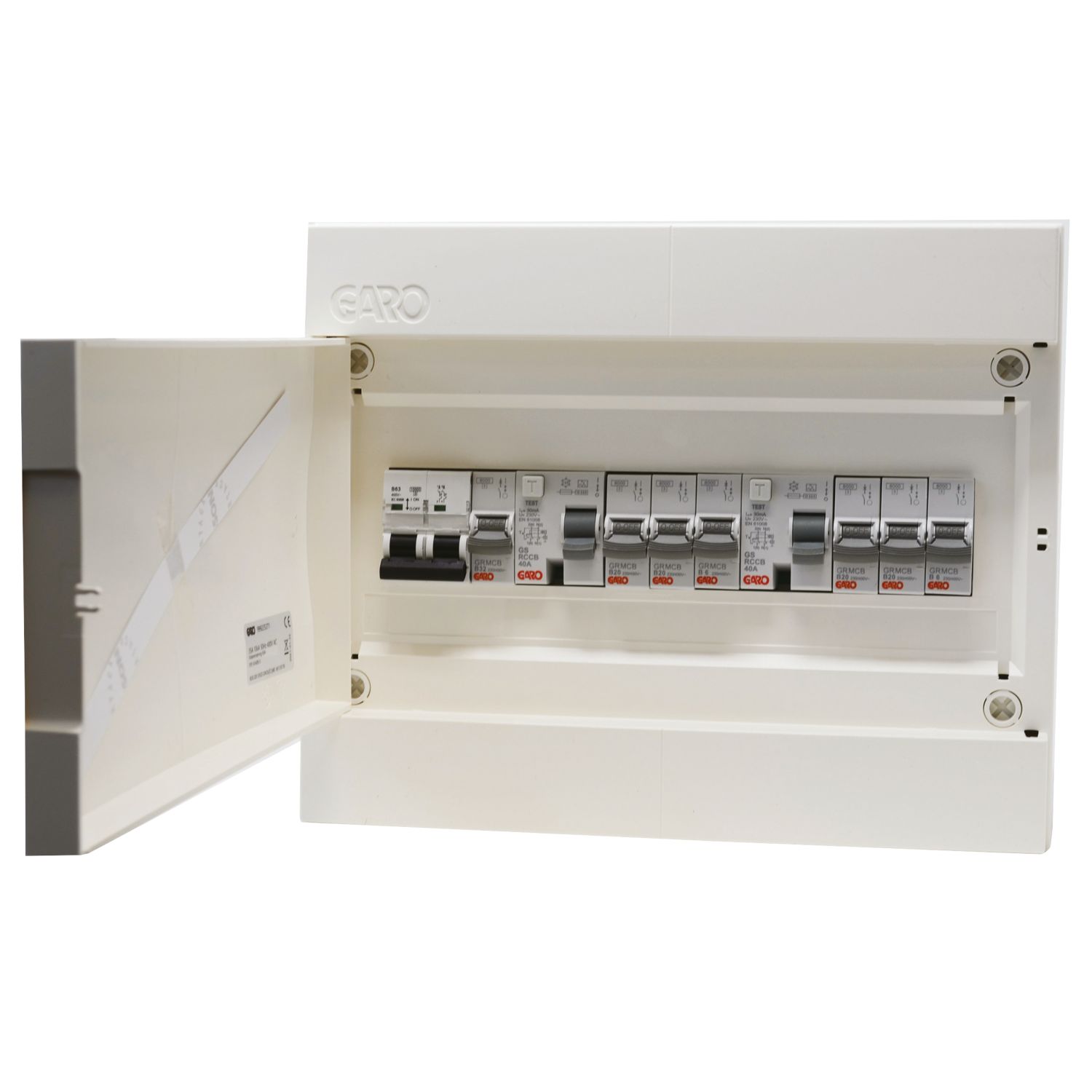 Garo G13B-7A 13-Module 7-Way Populated Dual RCD Consumer Unit (842PG)