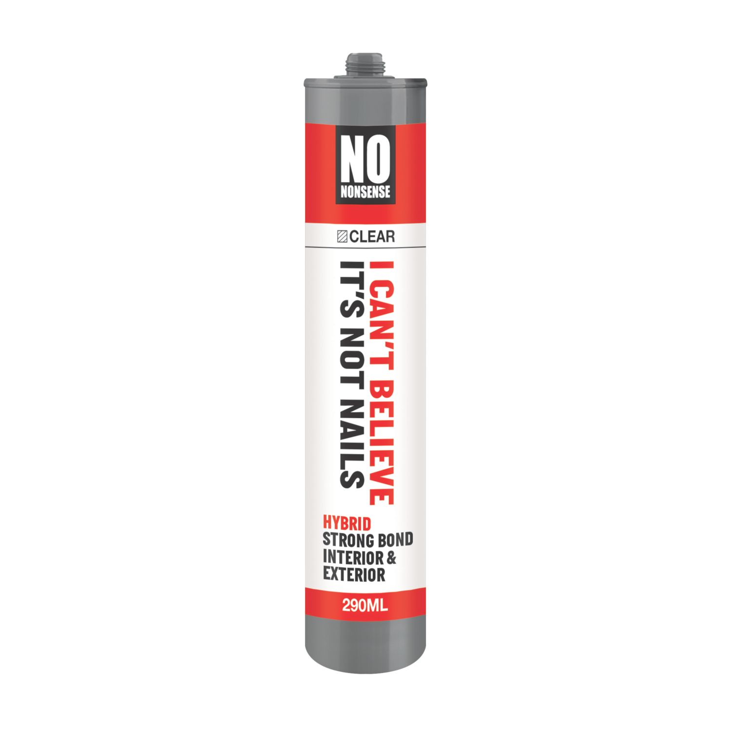 No Nonsense I Can't Believe It's Not Nails Solvent-Free Hybrid Sealant & Adhesive Clear 290ml (842PT)