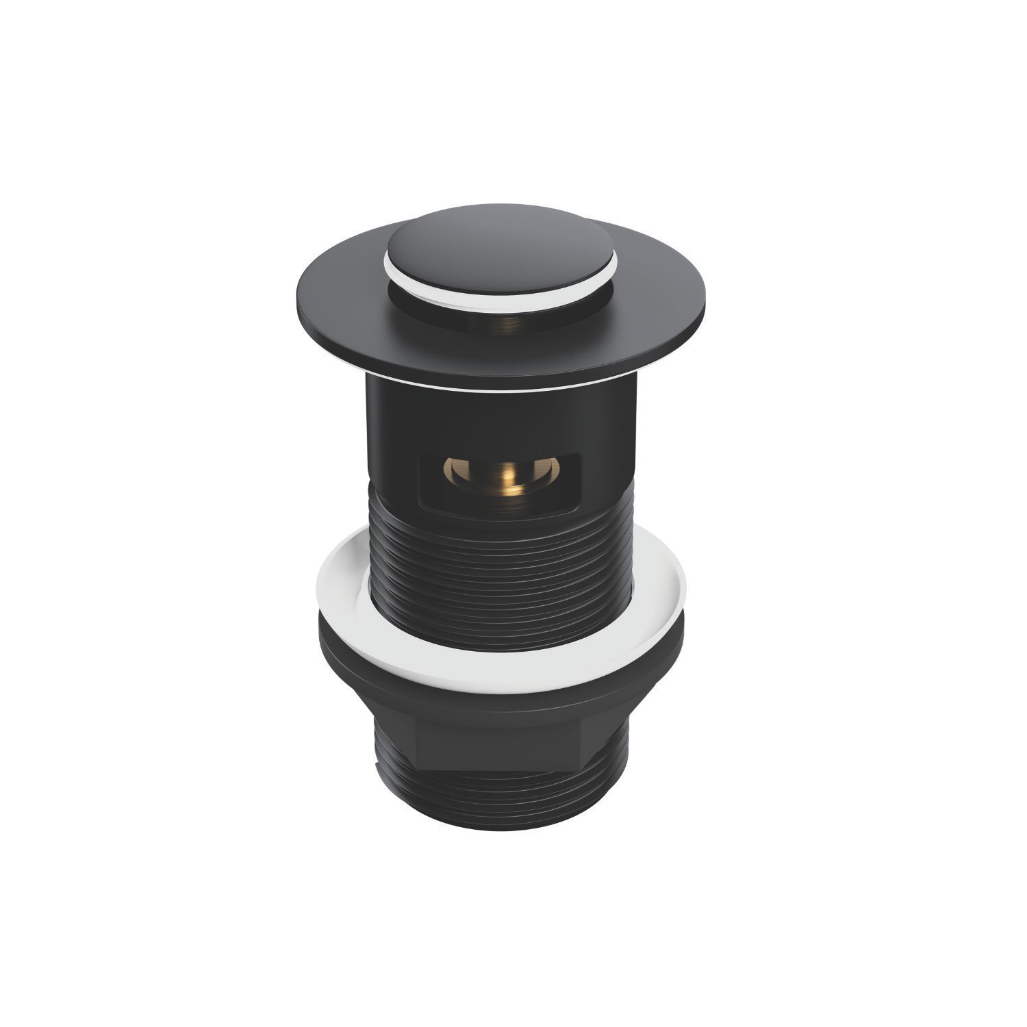 ETAL Slotted Push Button Basin Waste Matt Black 60mm (842VN)