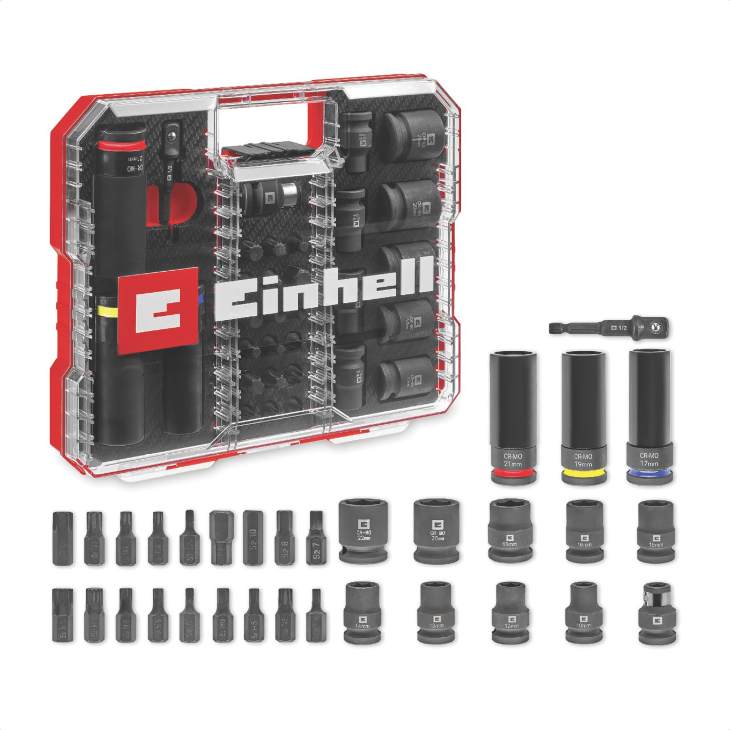 Einhell Square Shank Impact Socket Set 32 Pieces (843AP)