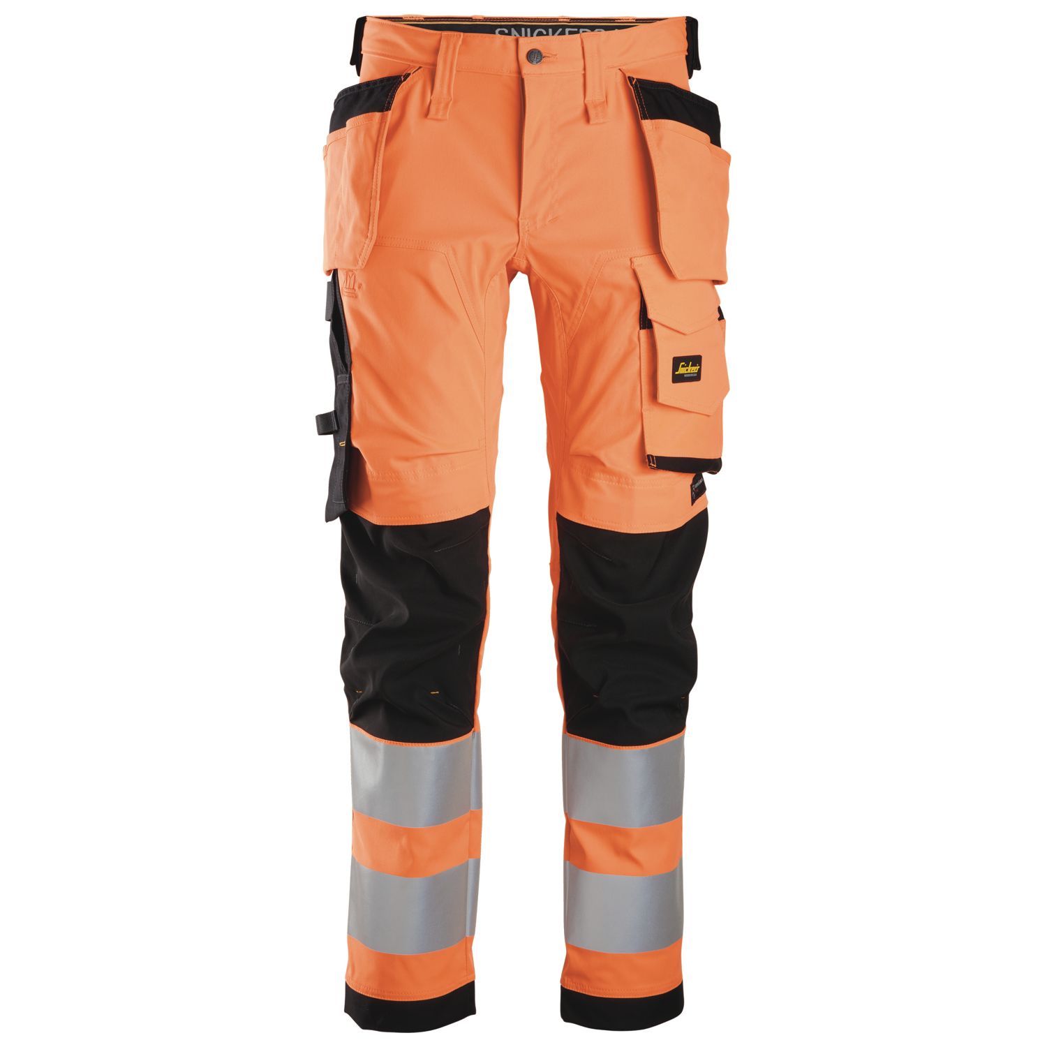 Snickers 6243 Hi-Vis Work Trousers Orange 33" W 32" L (844AF)