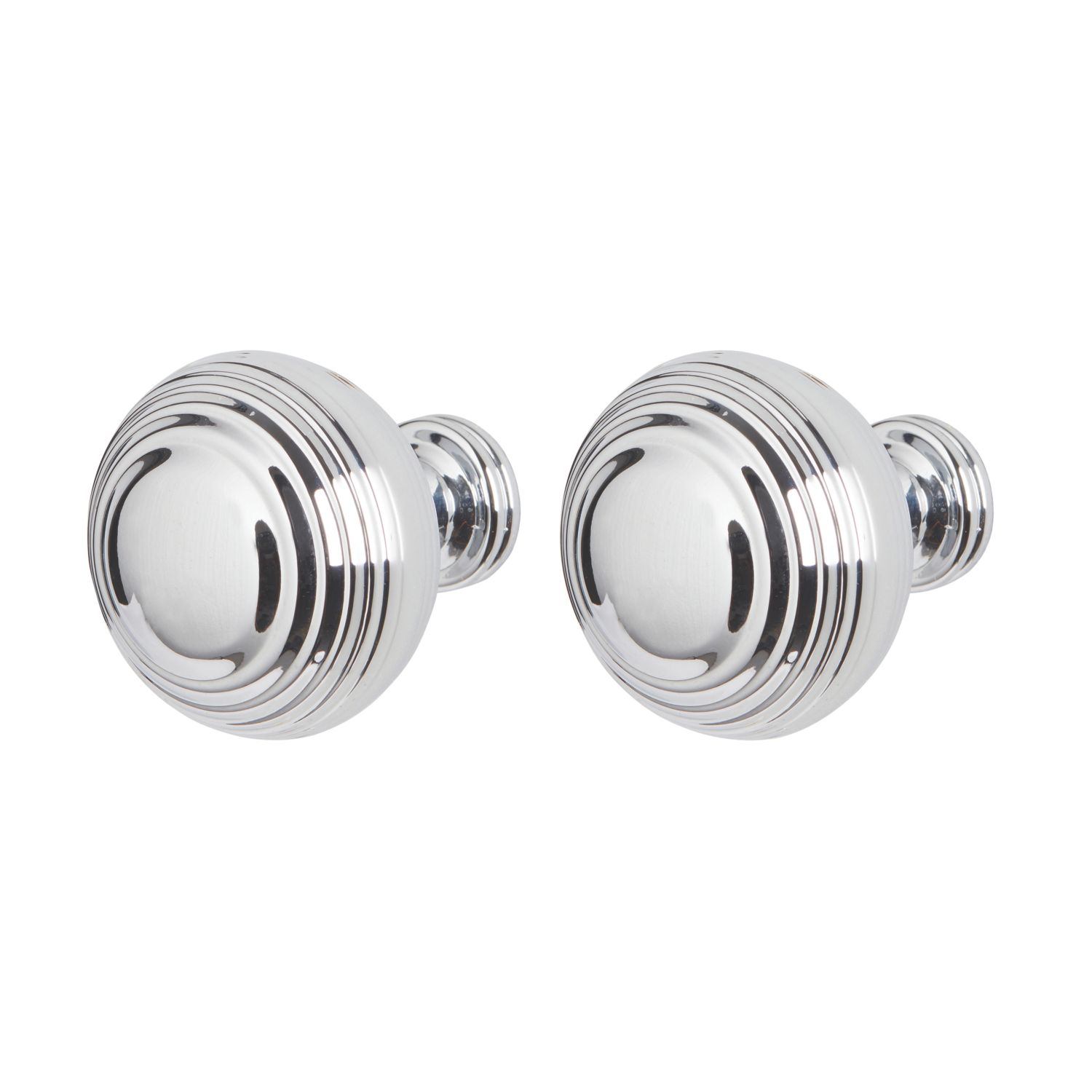 Essentials Garni Fluted Cabinet Knob Polished Chrome 32mm 2 Pieces (845AA)