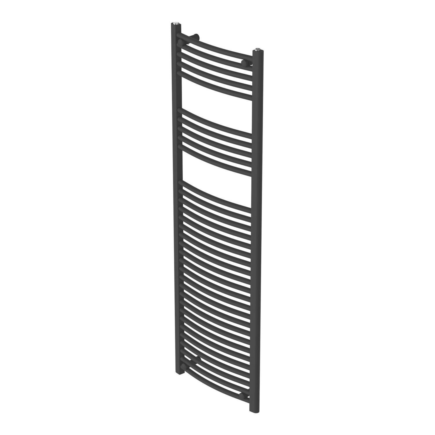 Flomasta 1600mm x 500mm 2480BTU Black Curved Towel Radiator (845AG)