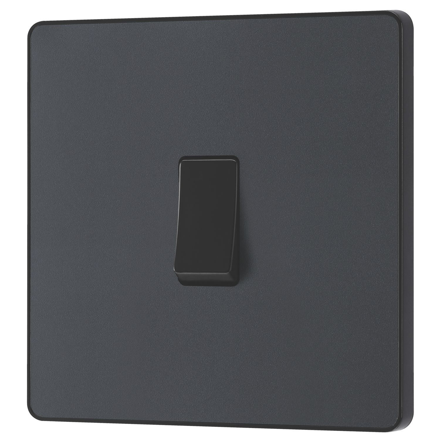 British General Evolve 20 A 16AX 1-Gang 2-Way Light Switch Grey with Black Inserts (845PY)