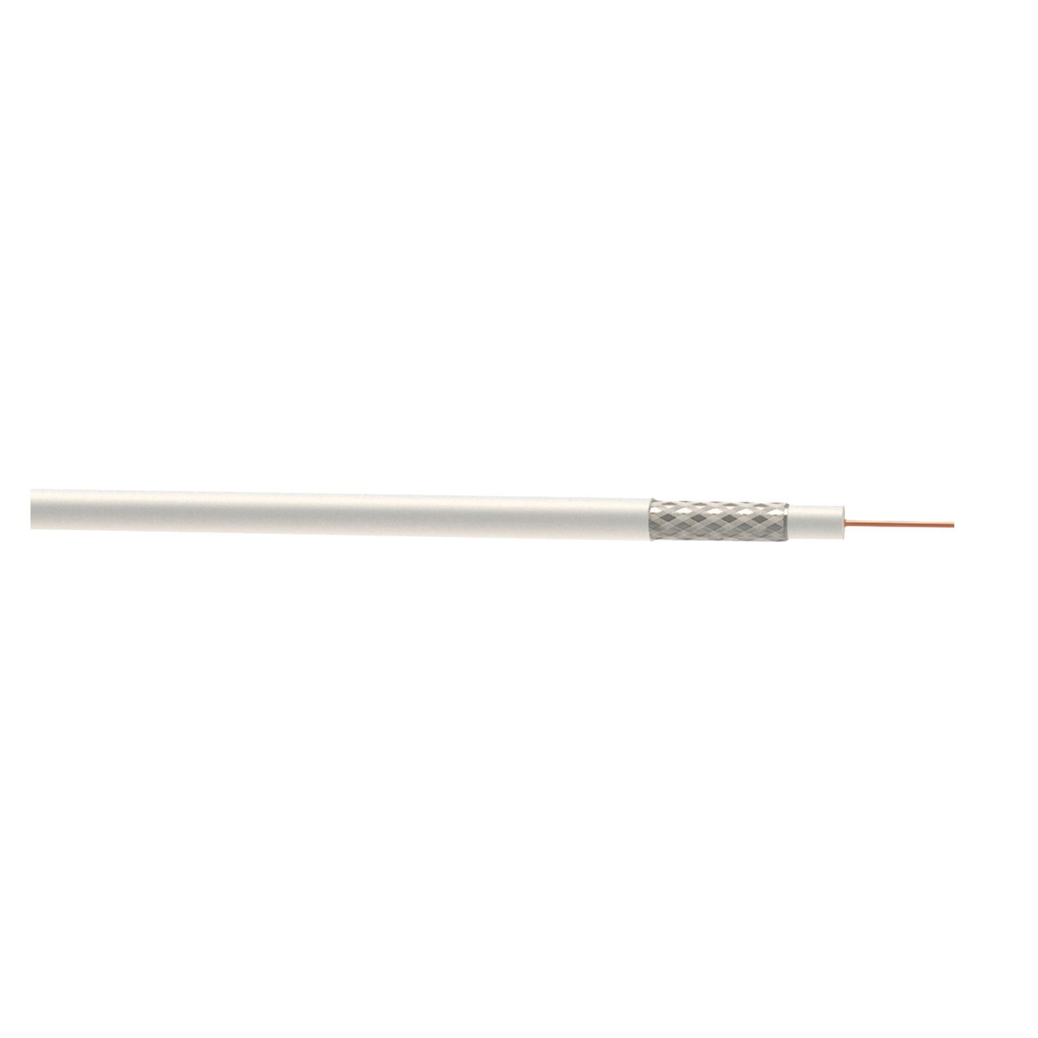 Time RG6 White 1-Core Round Coaxial Cable 25m Drum (846JY)