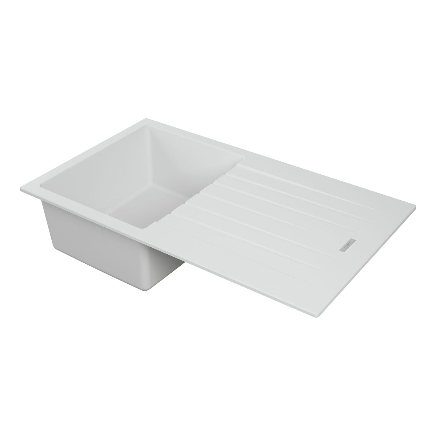 Carysil TD100-WH 1 Bowl Granite Composite Kitchen Sink White Reversible 860mm x 500mm (846RE)