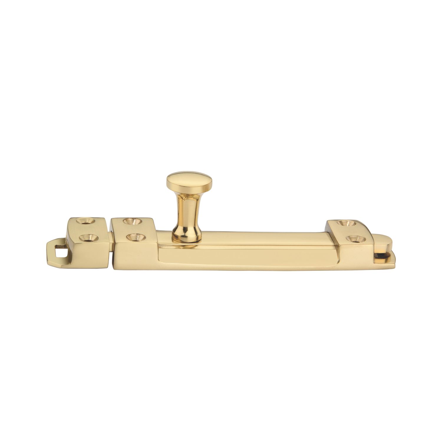 Smith & Locke Flat Door Bolt Polished Brass 80mm (846TL)