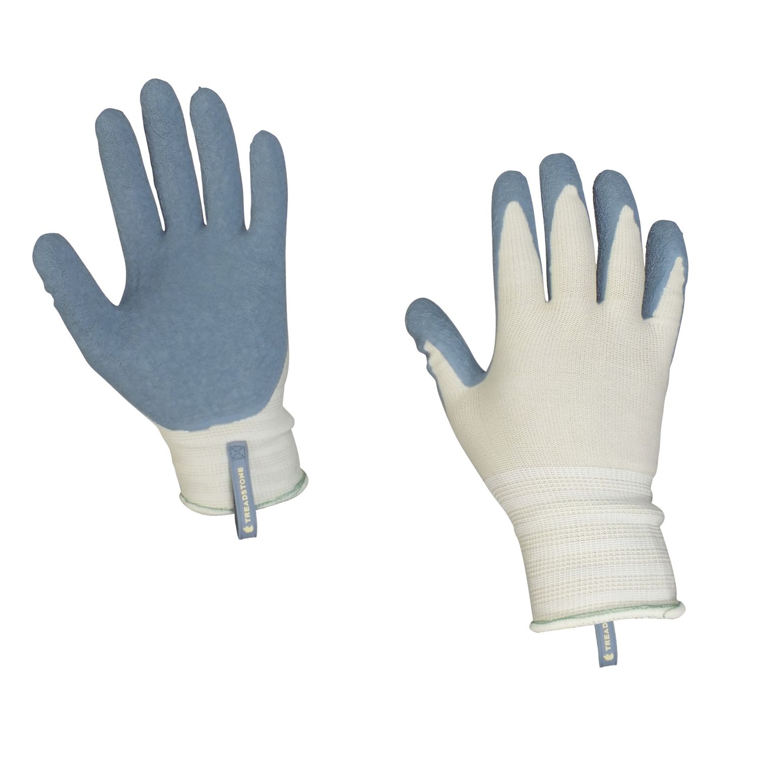 ClipGlove Landscaper Womens Polyester & Latex Gardening Gloves Blue / Cream Medium (846YE)