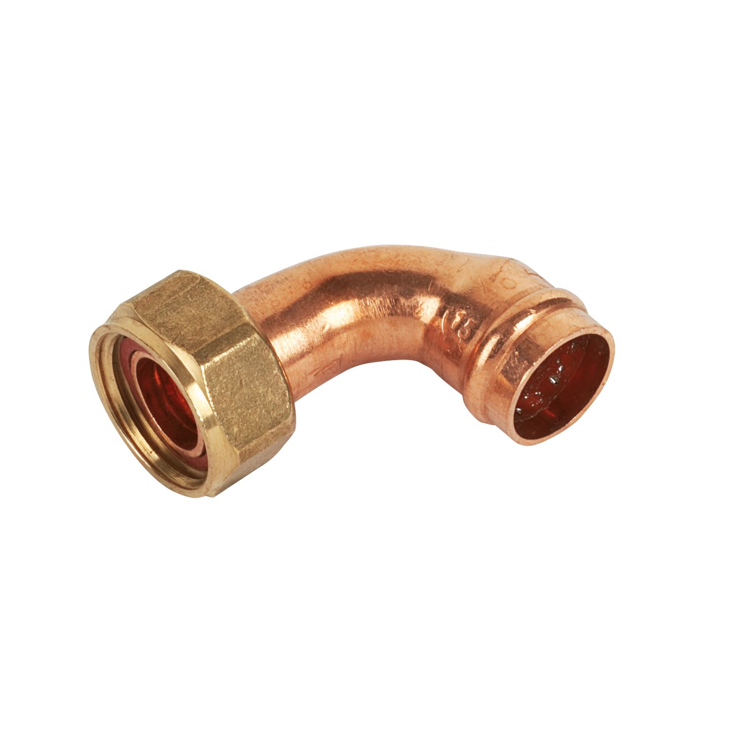 Yorkshire Copper Solder Ring Angled Tap Connector 15mm x 1/2" (84717)