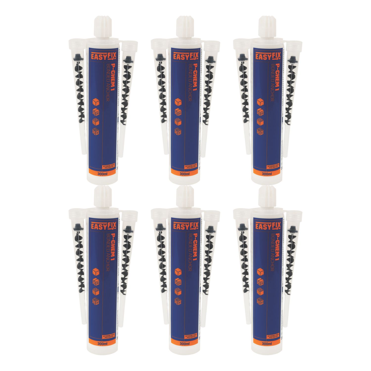 Easyfix Styrene-Free Polyester Resin 300ml 6 Pack (847PF)