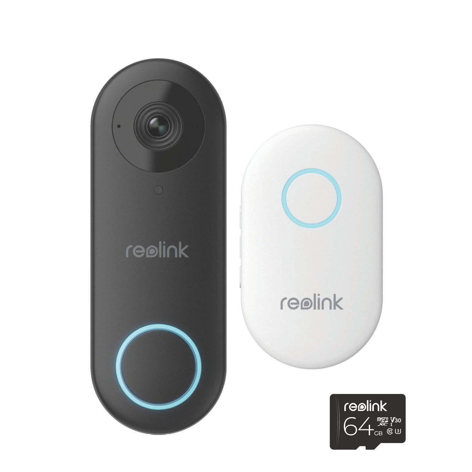 Reolink 2K+ Wired Smart AI WiFi Video Doorbell & Chime 64GB Black (847RC)