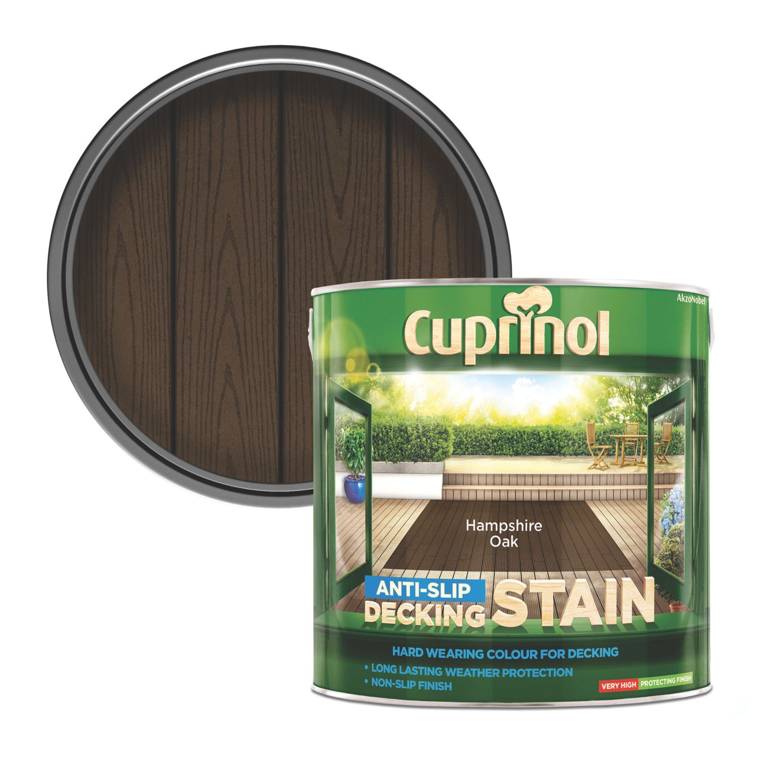 Cuprinol 2.5Ltr Hampshire Oak Anti Slip Decking Stain (84813)