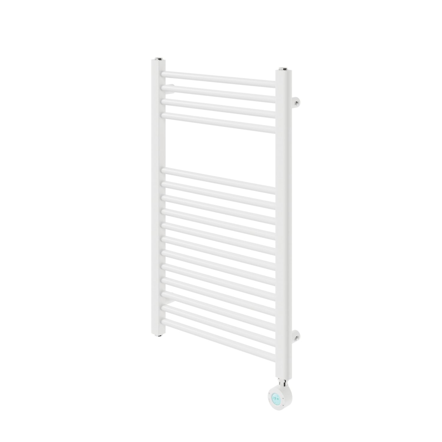 Flomasta 800mm x 500mm 853BTU White Flat Electric Towel Radiator (849CL)