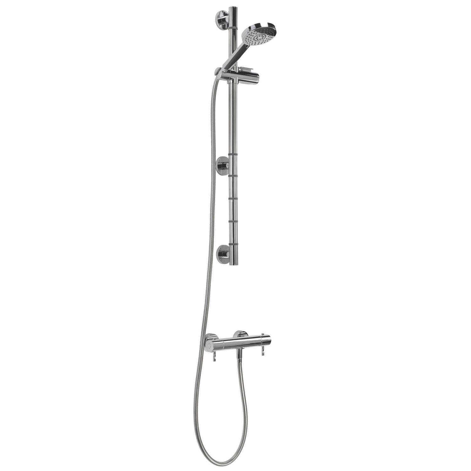 Croydex Metlex Inclusive Exposed Chrome Thermostatic Shower Set 120mm (850KK)
