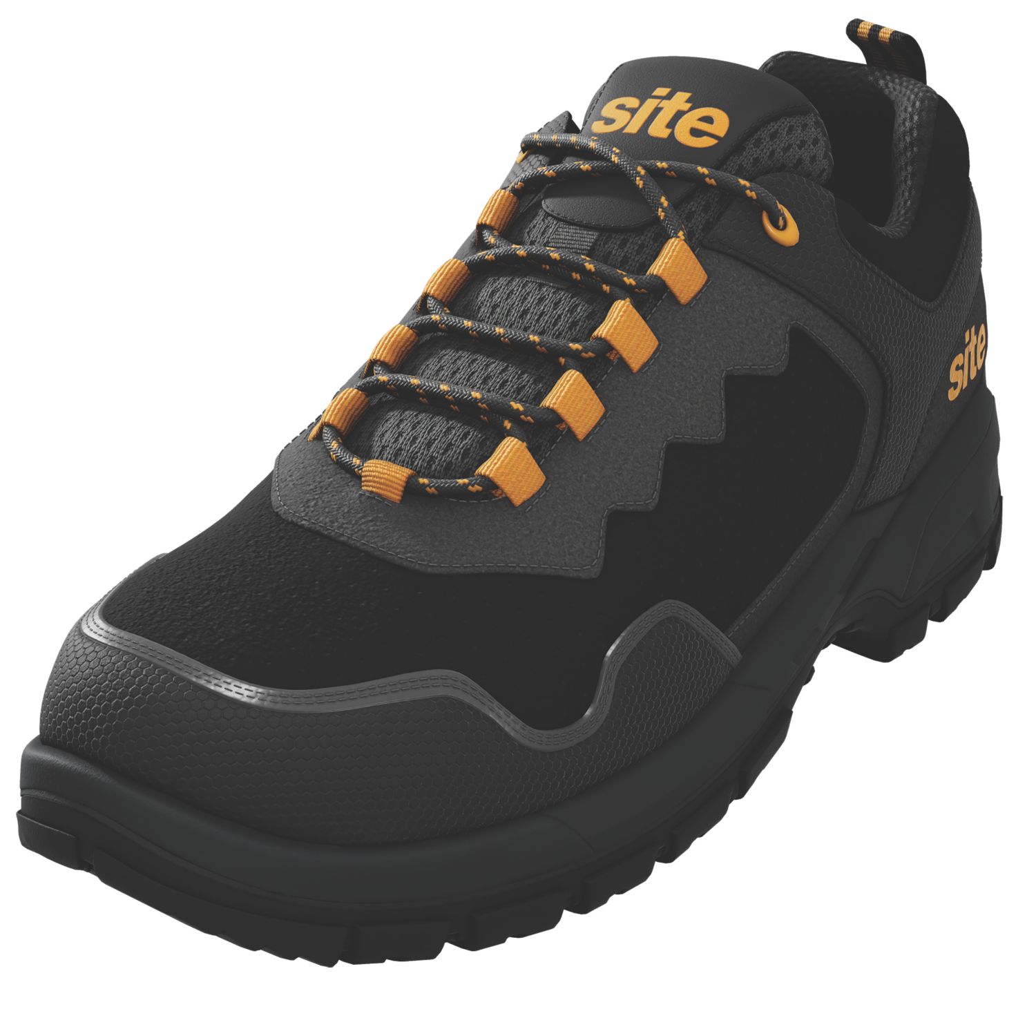 Site Rothlin Size 12 Black Steel Toe Cap Safety Trainers (851RR)