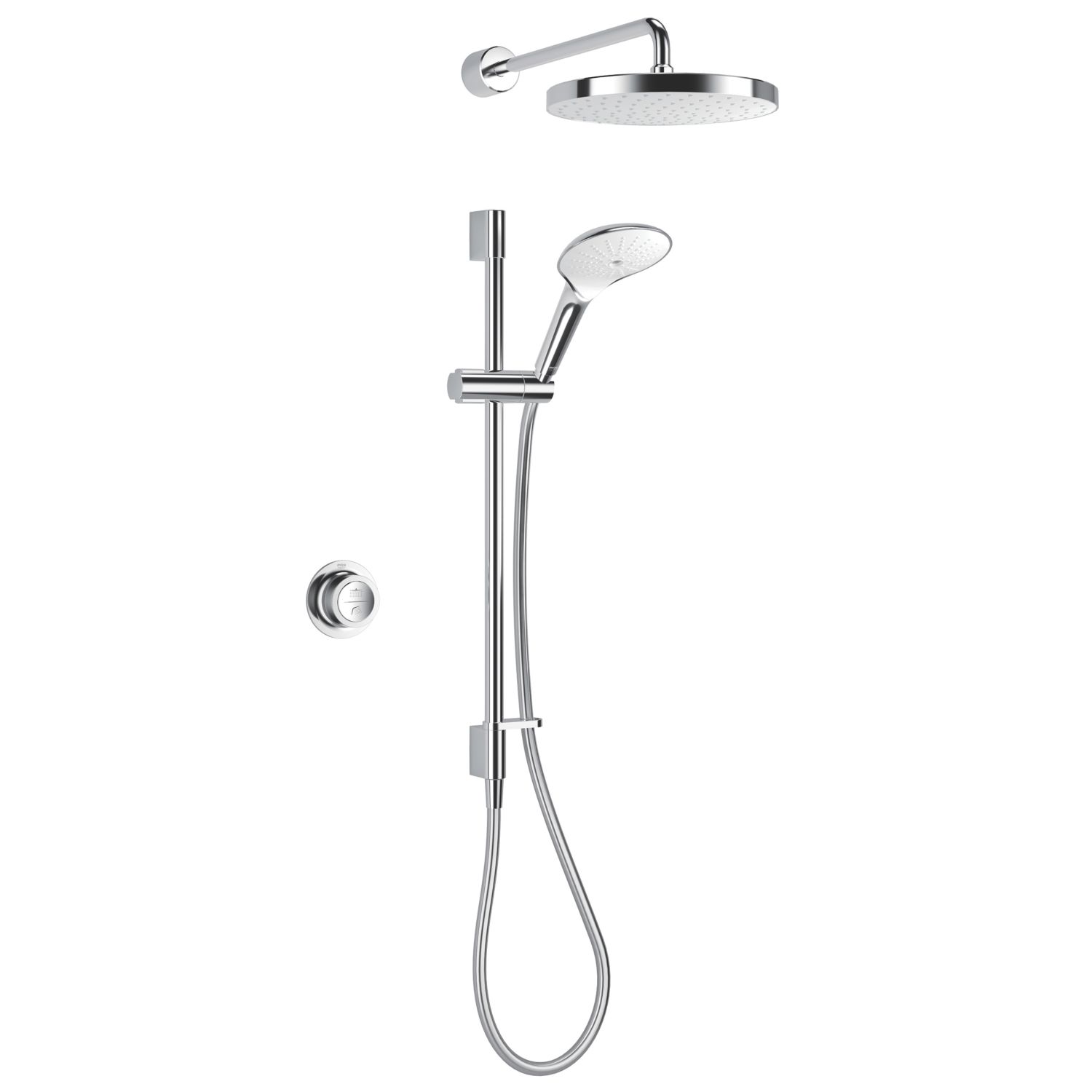 Mira Mode Dual Gravity-Pumped Rear-Fed Chrome Thermostatic Digital Mixer Shower (852RV)