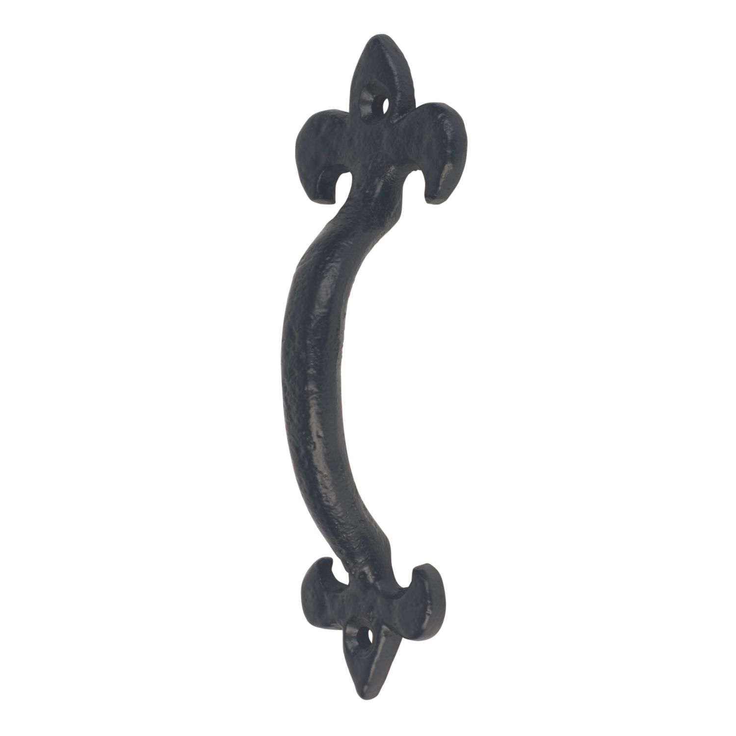 GateMate Fleur de Lys Door Handle Black Powder-Coated (852YV)