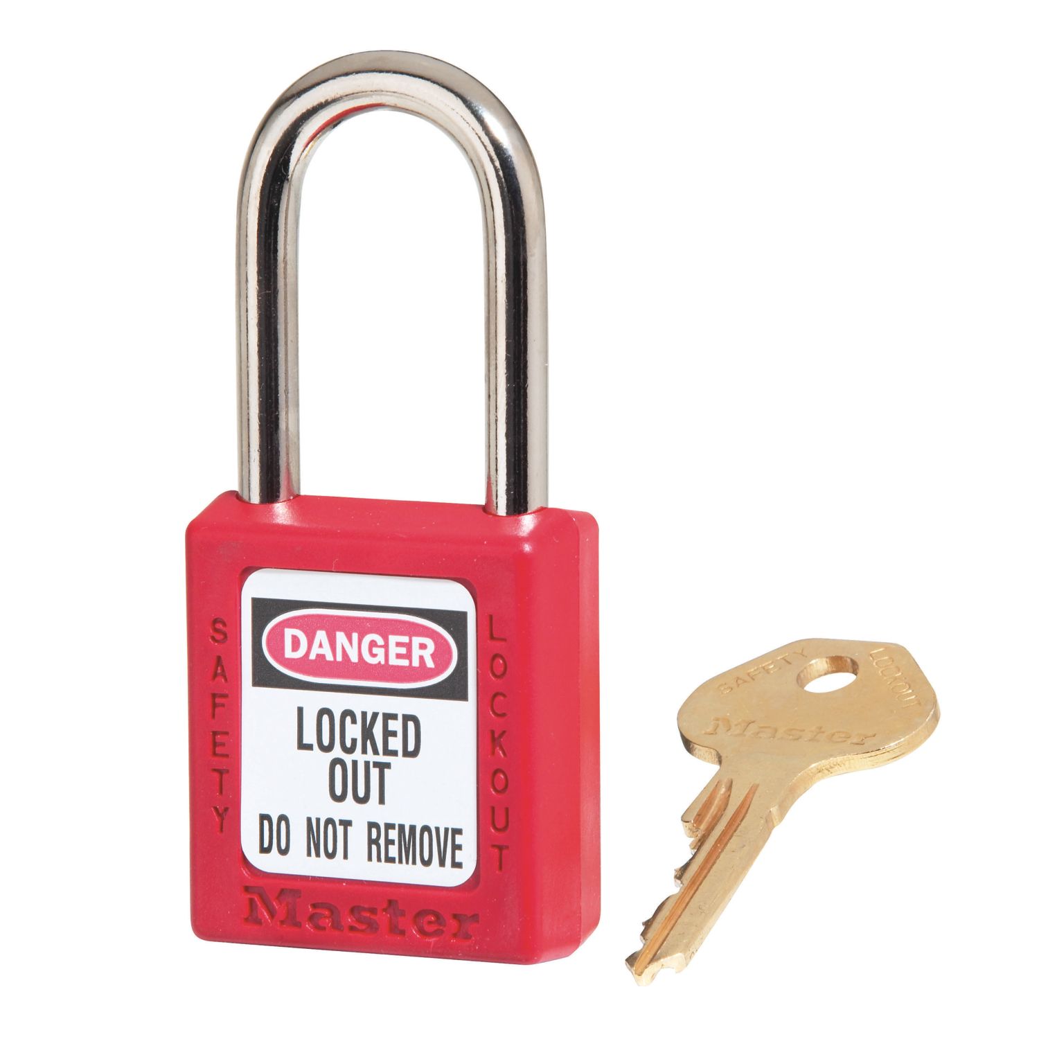 Master Lock Loto Keyed-Alike Safety Lock-Off Padlock Red 20mm x 38mm (8532T)