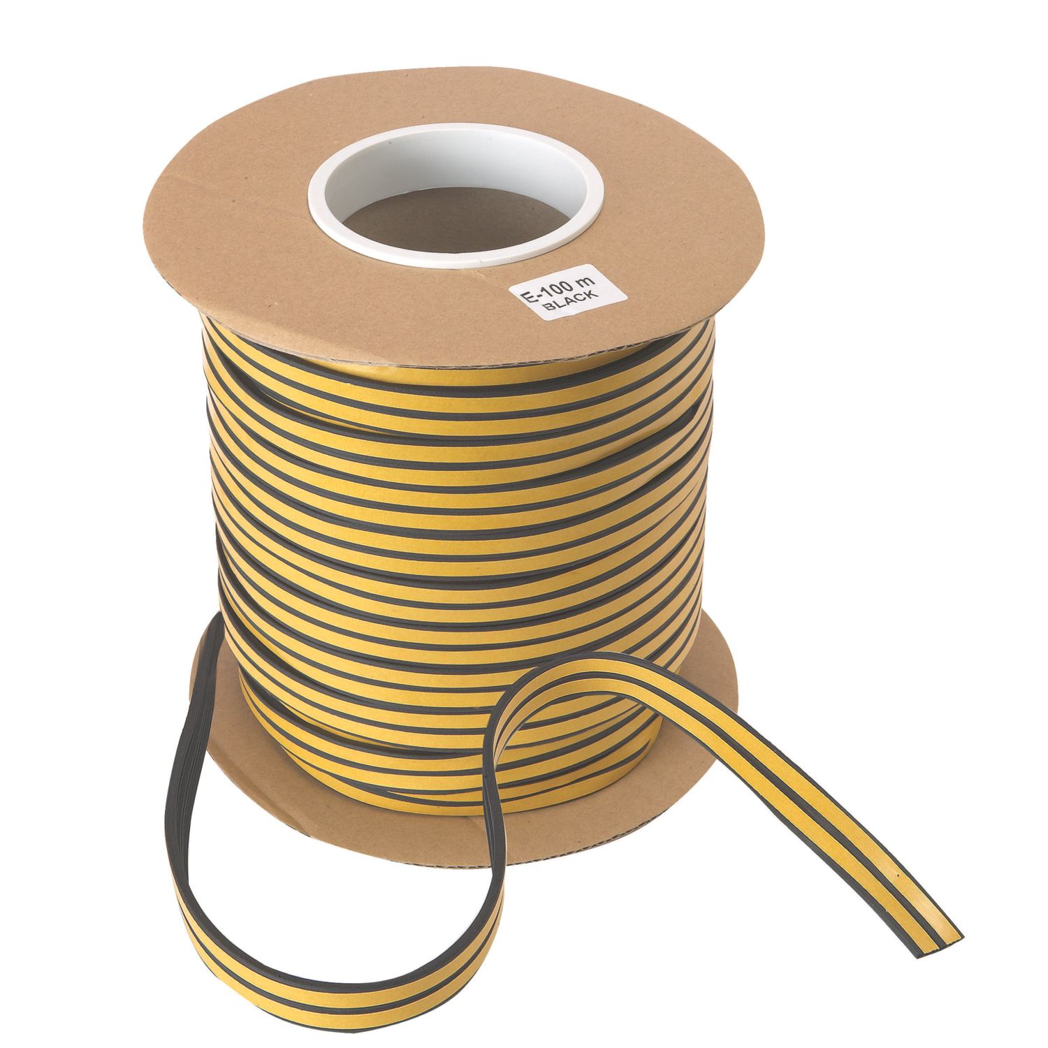 Stormguard EPDM Rubber E Weatherstrip Black 100m (853VV)