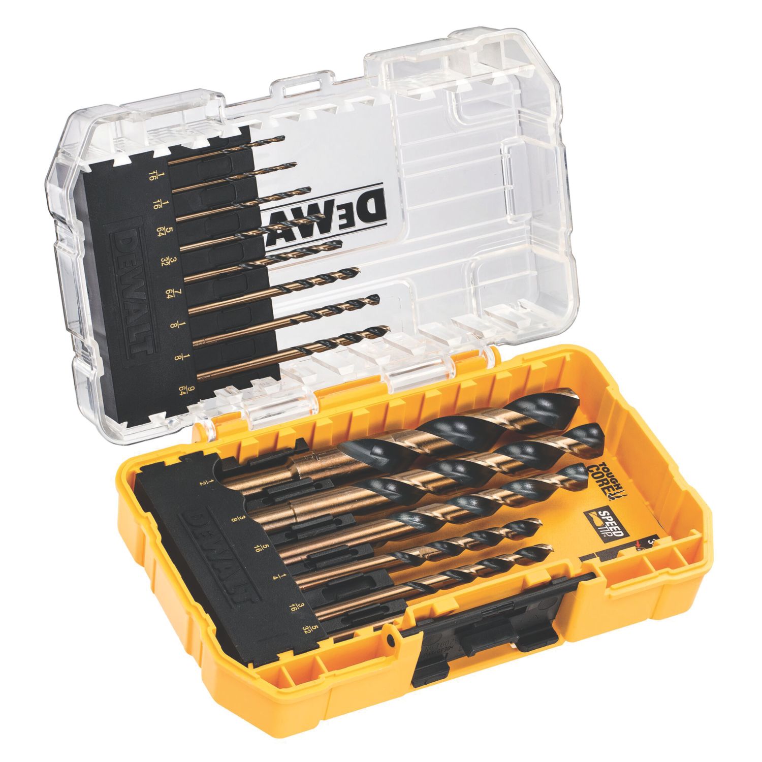 DEWALT Black & Gold Straight Shank Metal Drill Bits 14 Piece Set (854KY)