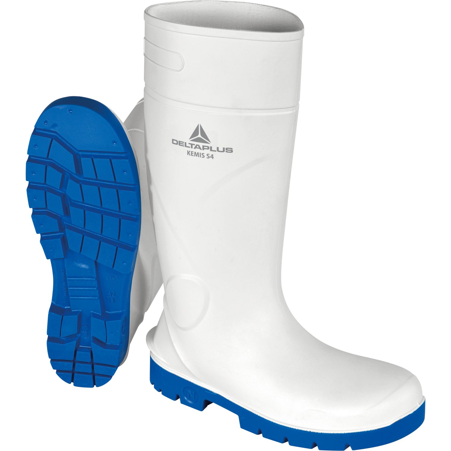 Delta Plus KEMISS4BC Size 9 White Steel Toe Cap Safety Wellies (854PP)