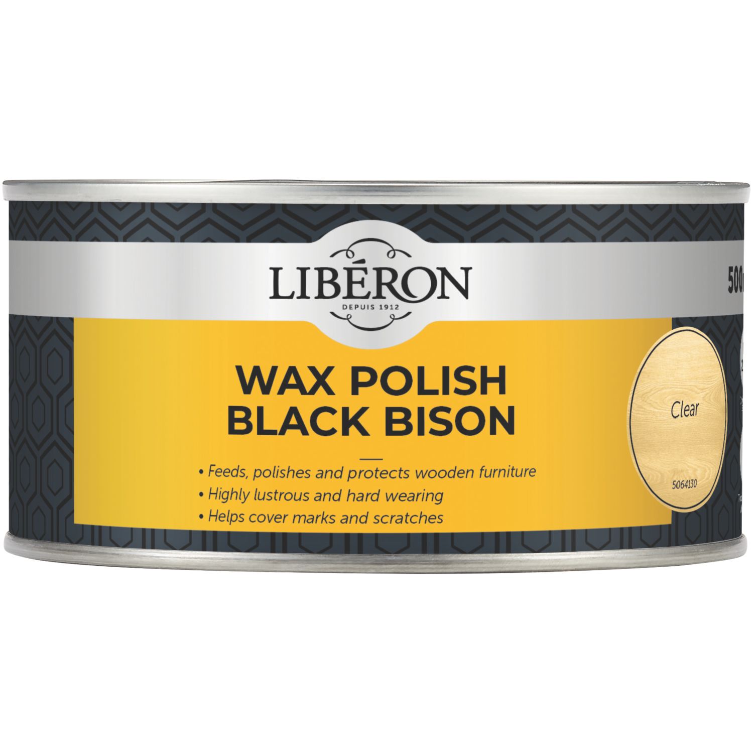 Liberon 500ml Clear Satin Solvent-Based Interior Wood Wax (8562F)