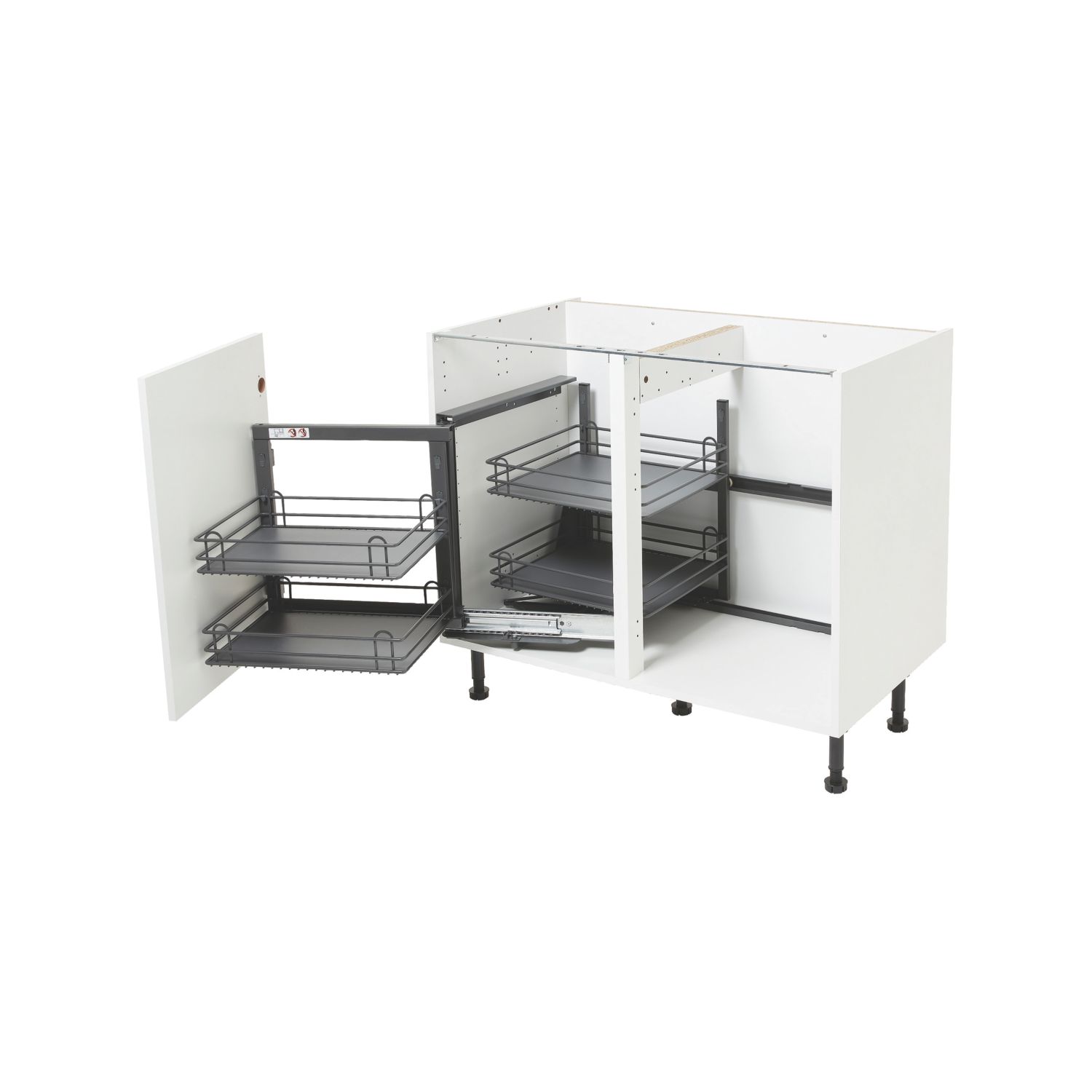 Essentials Anthracite LH Corner Pull-Out Storage 1000mm (856RL)